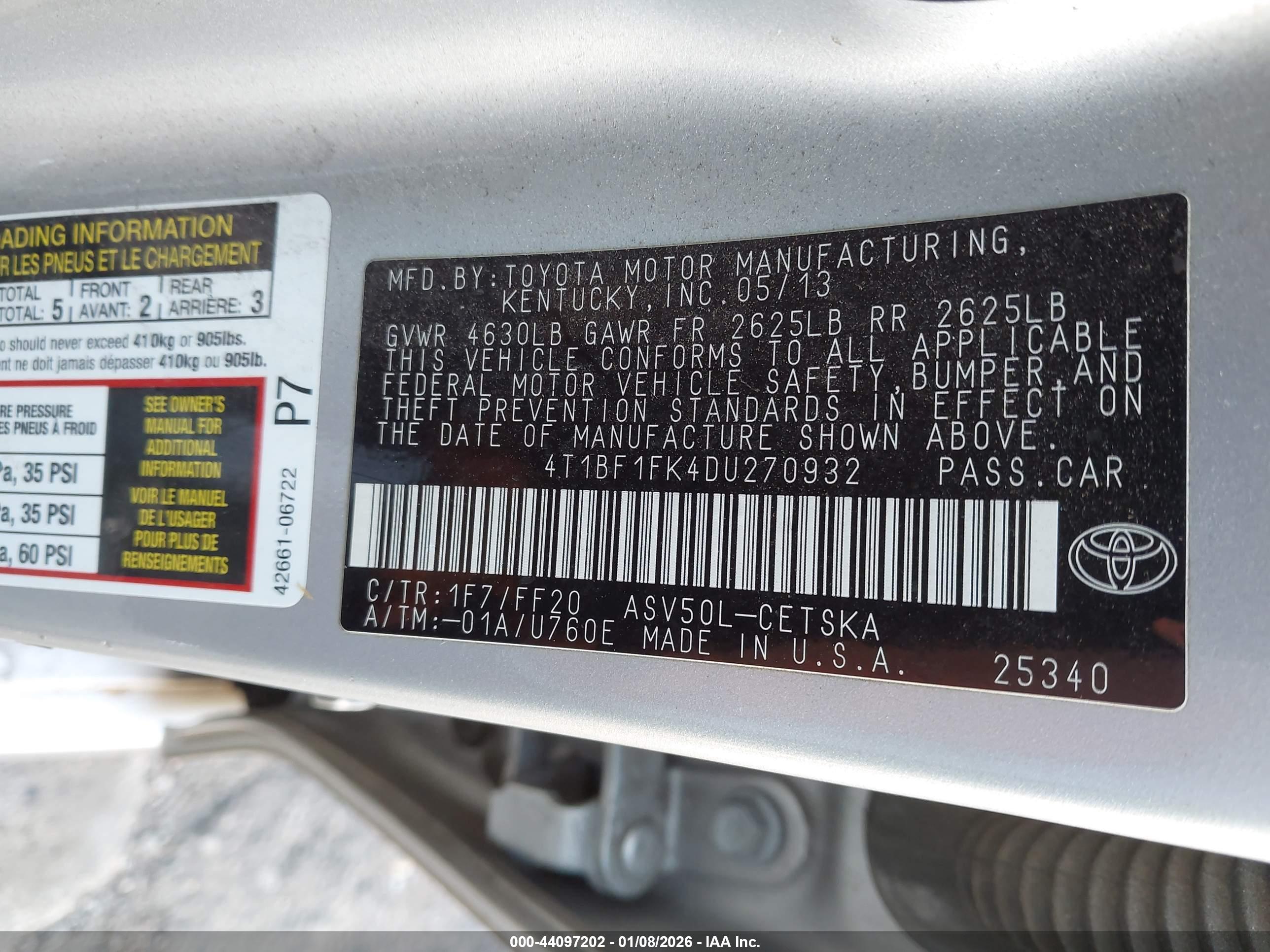 TOYOTA CAMRY image 9