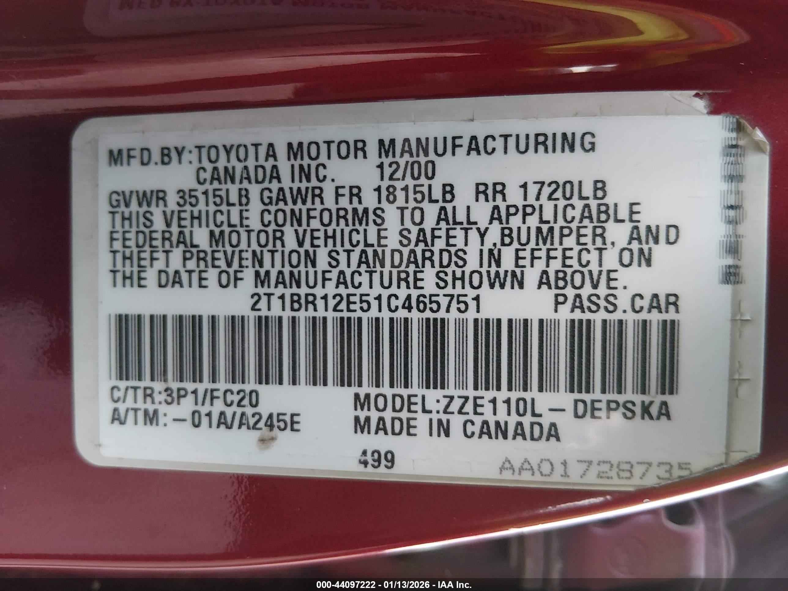 TOYOTA COROLLA image 9