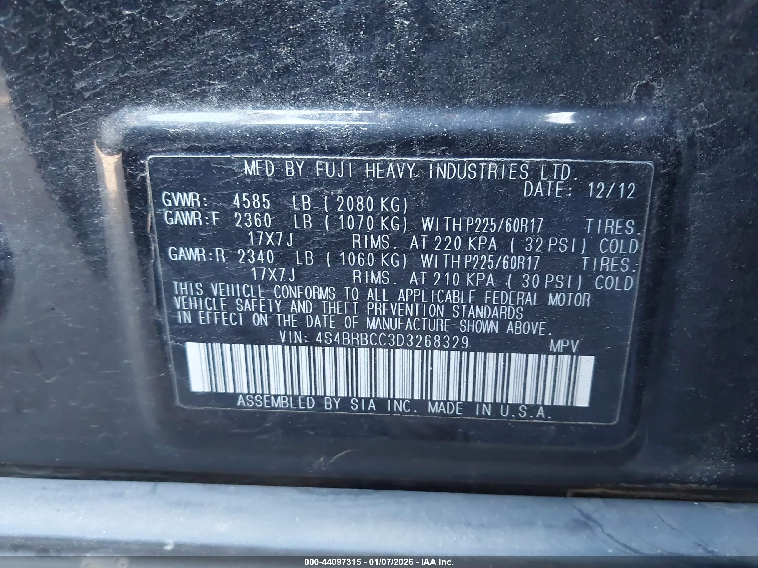 SUBARU OUTBACK image 9