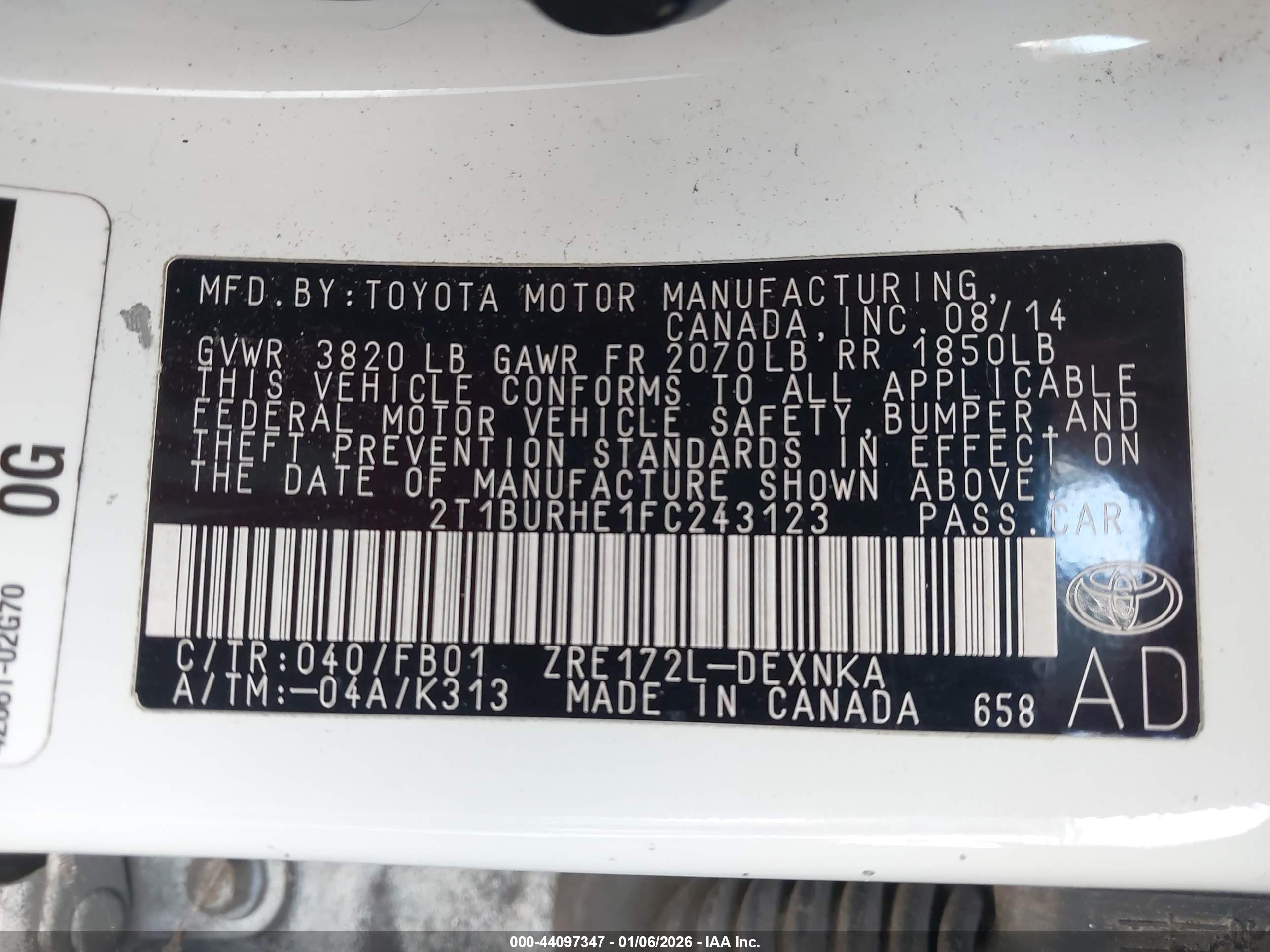 TOYOTA COROLLA image 9
