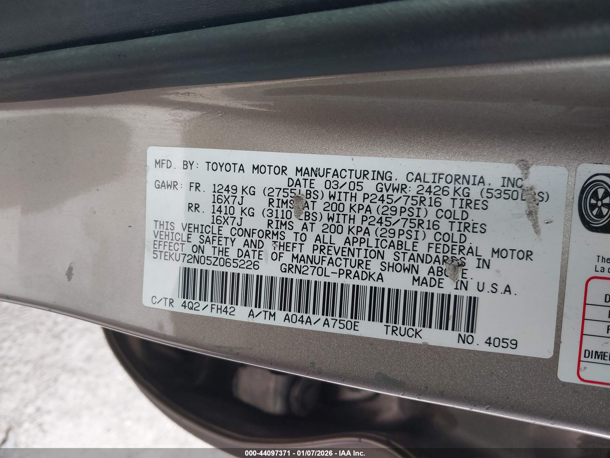TOYOTA TACOMA image 9