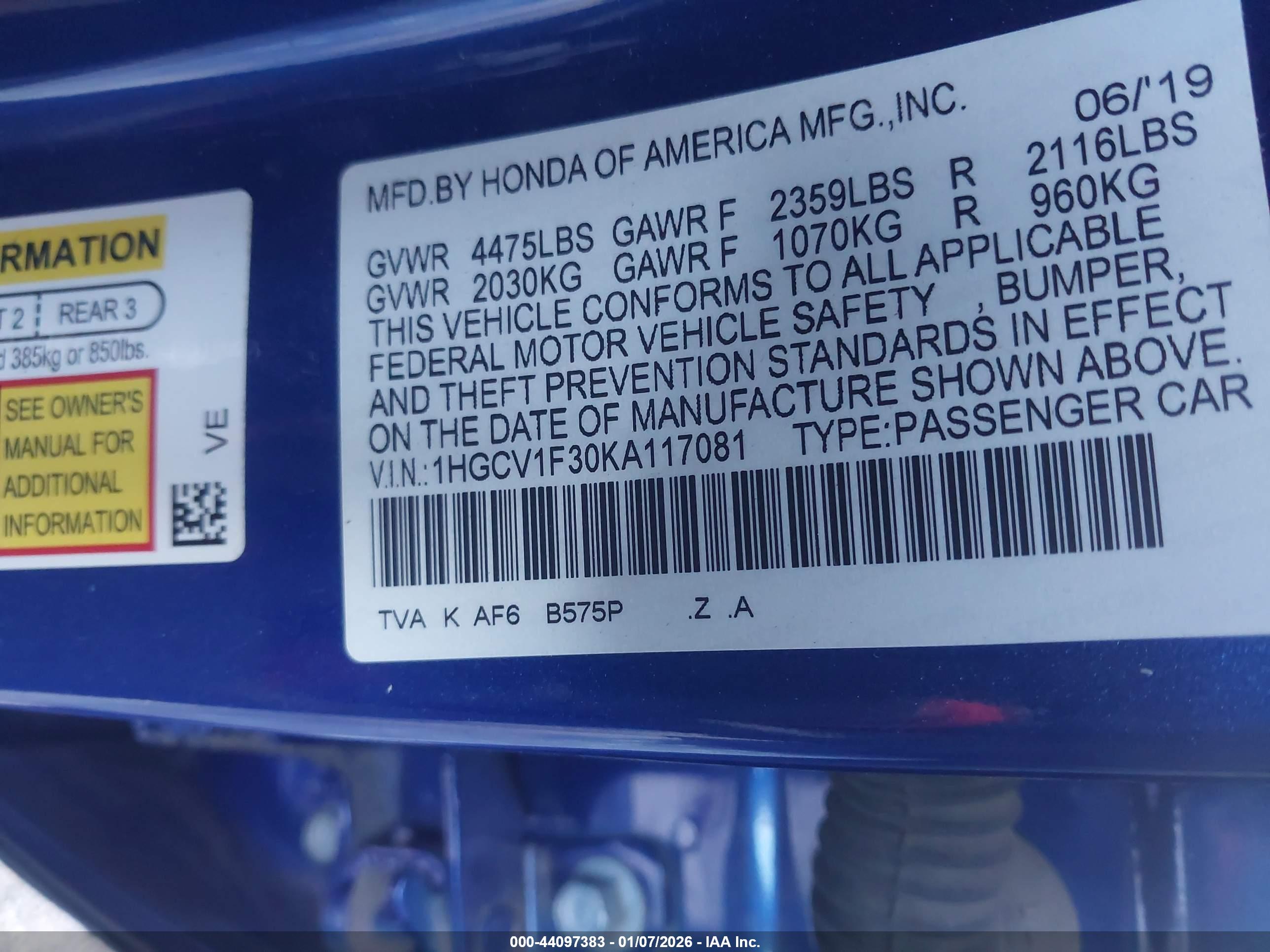 HONDA ACCORD image 9