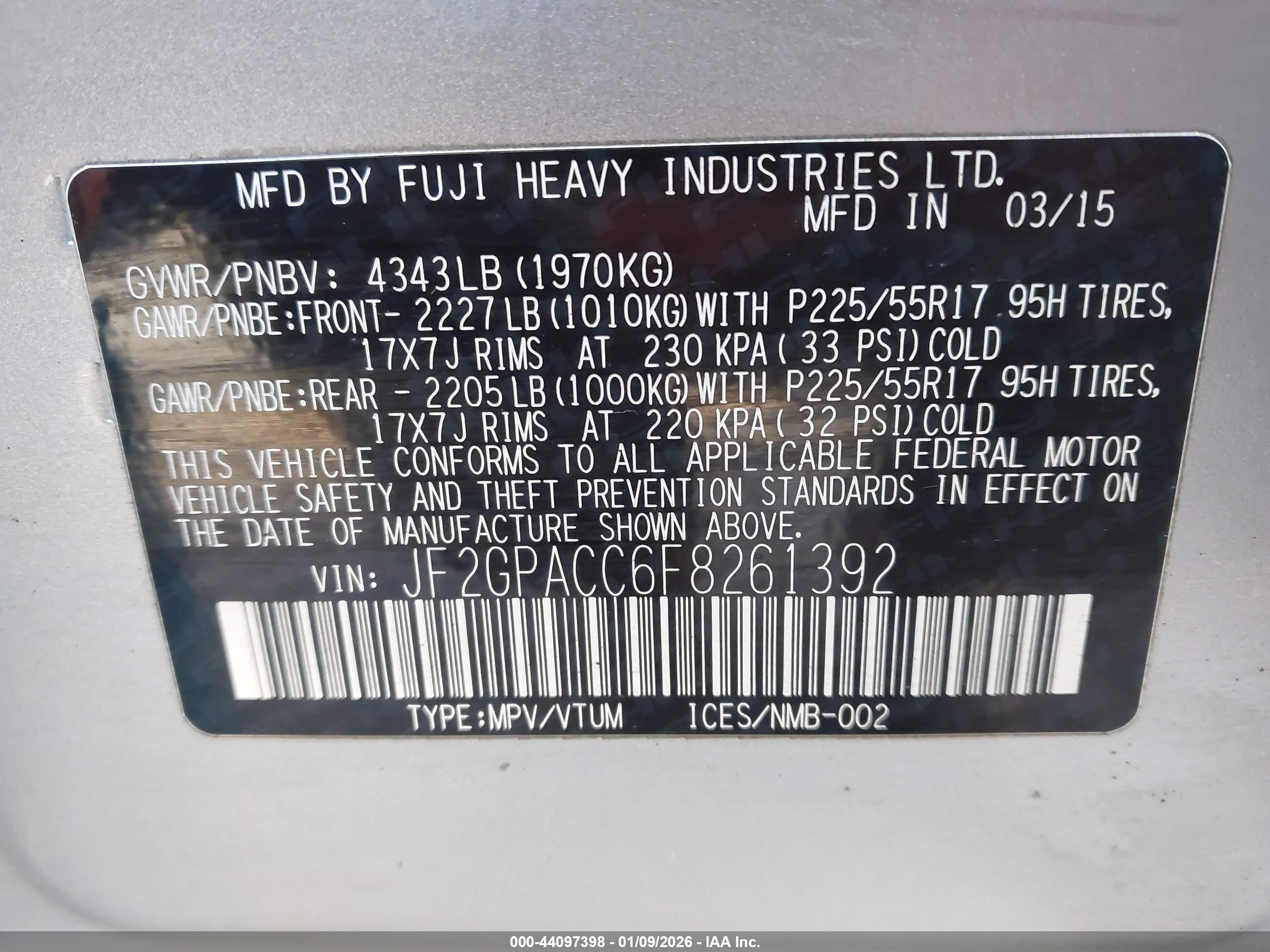 SUBARU XV image 9