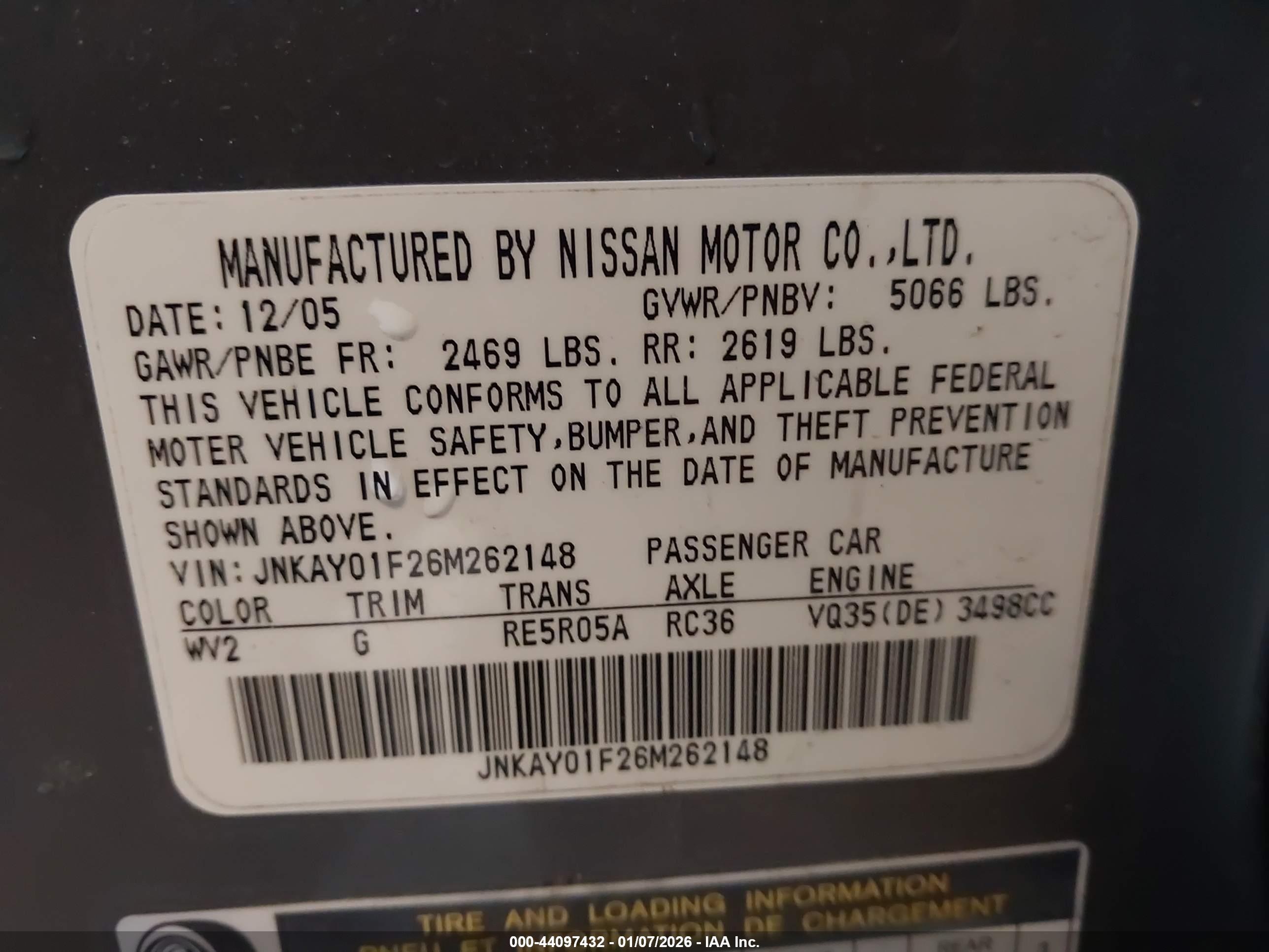 INFINITI M35X image 9