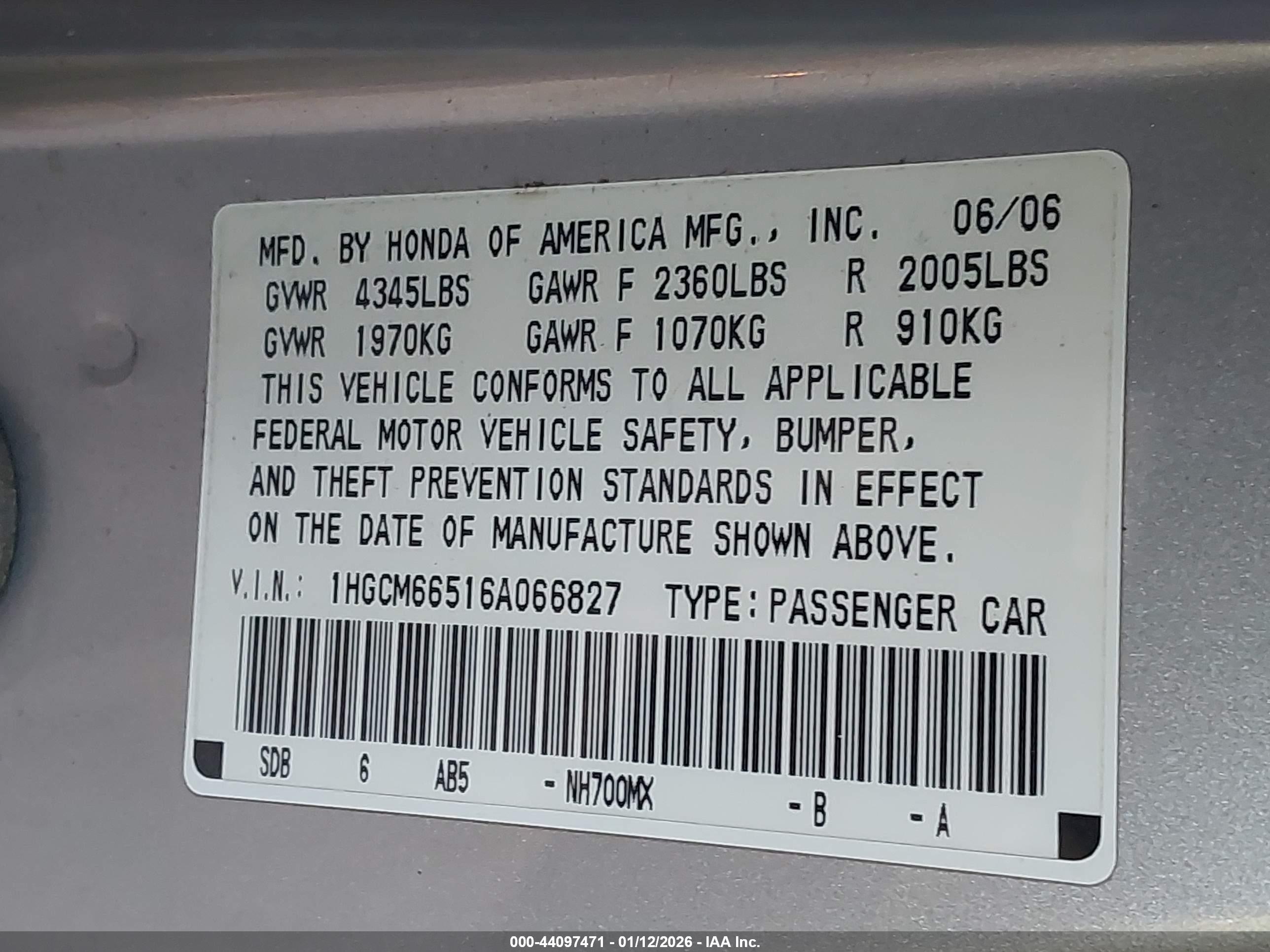 HONDA ACCORD image 9