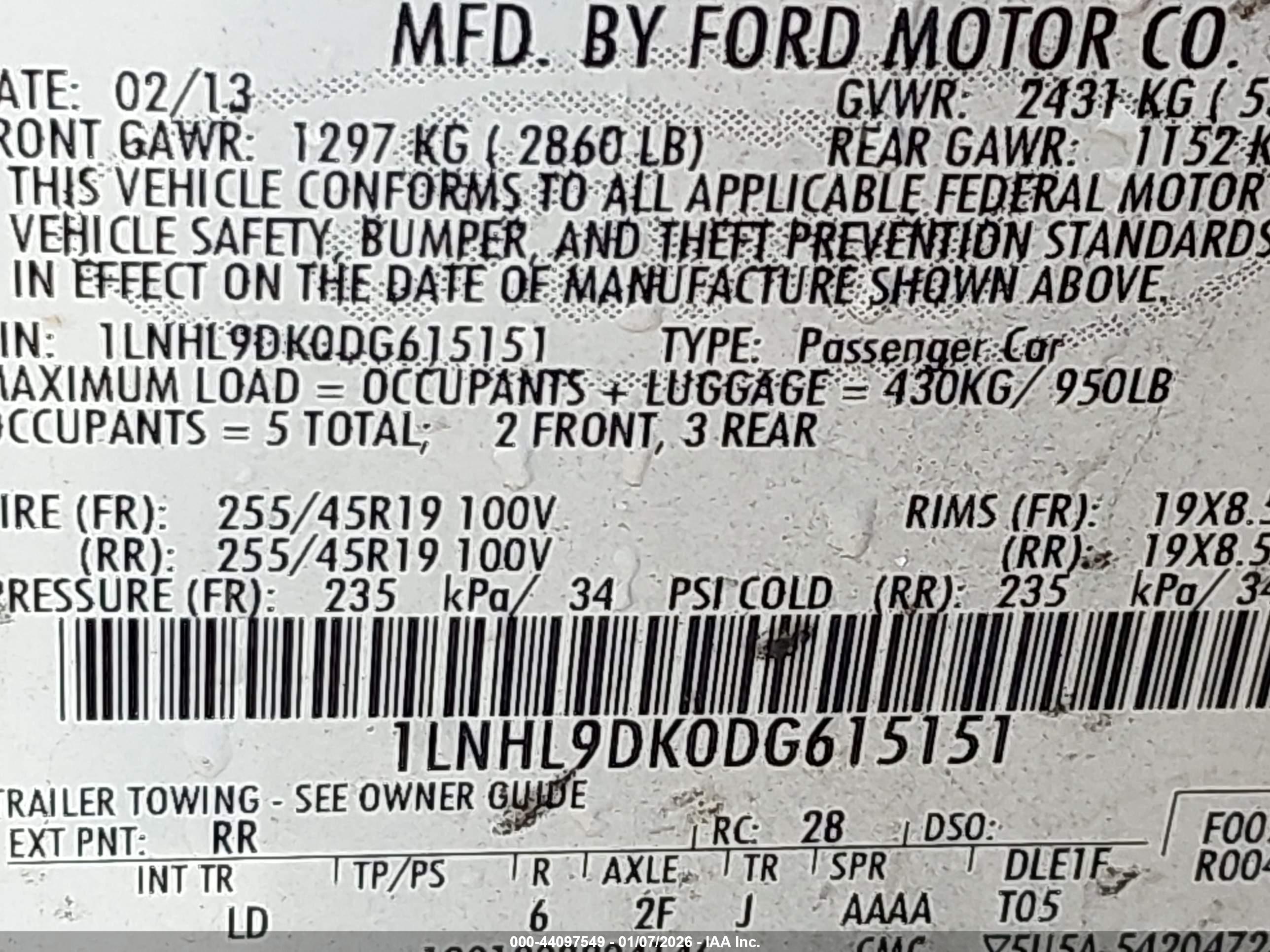 LINCOLN MKS image 9
