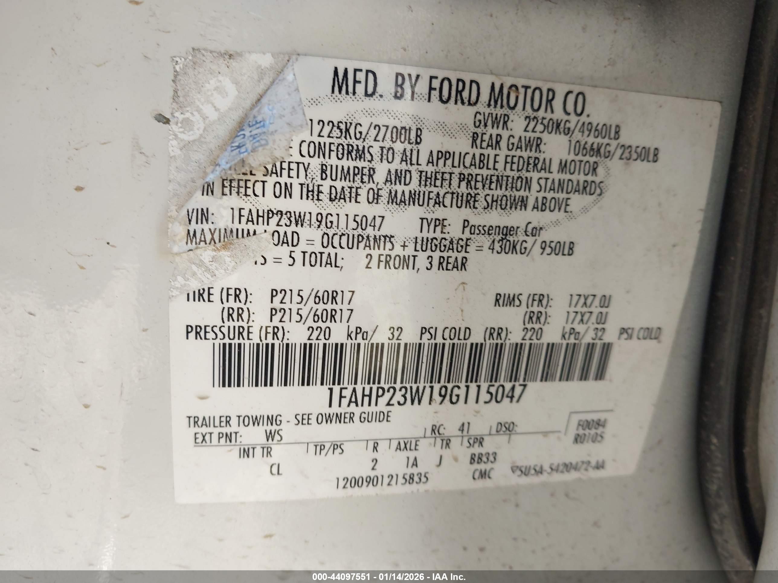 FORD TAURUS image 9
