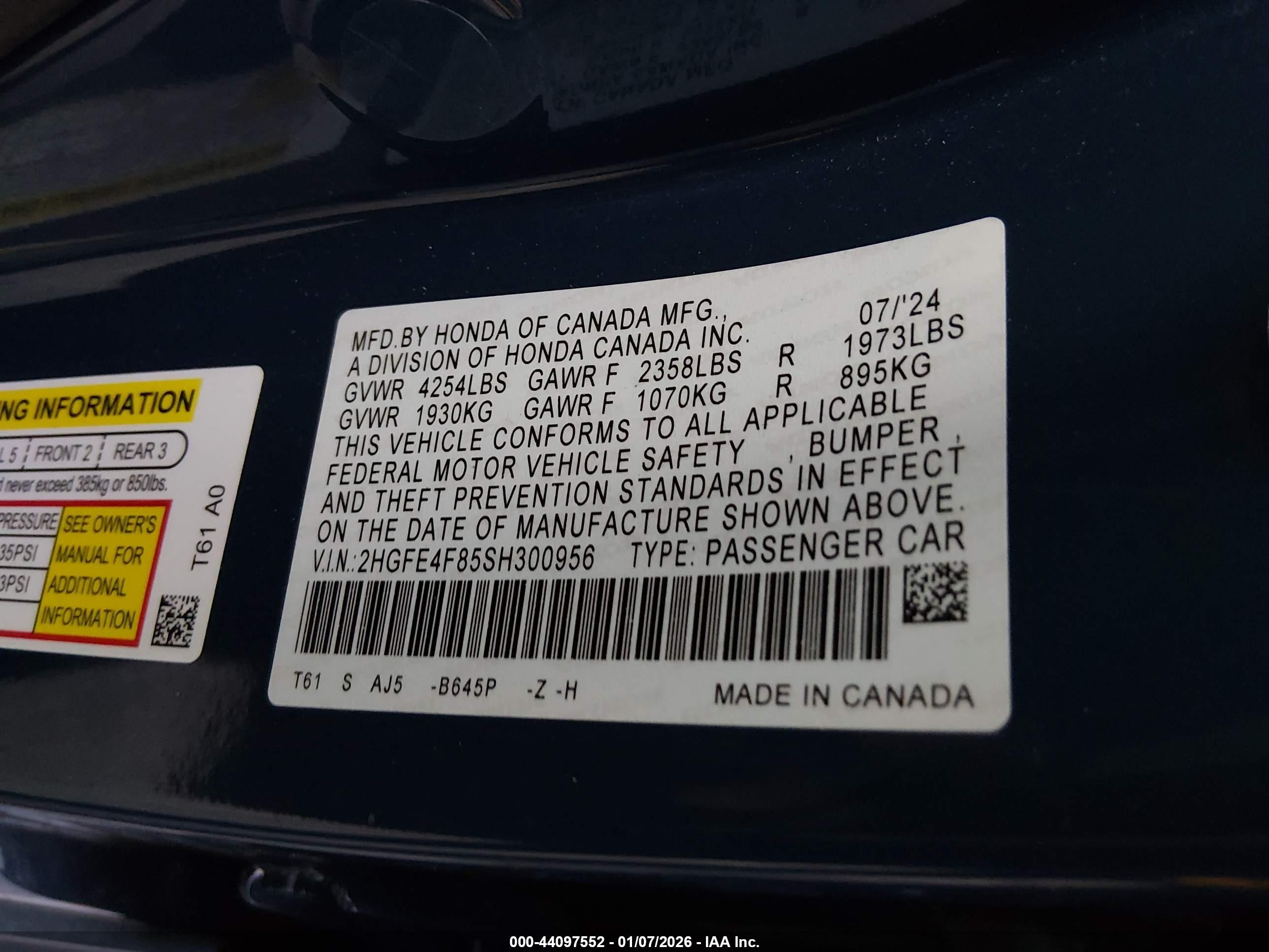 HONDA CIVIC image 9