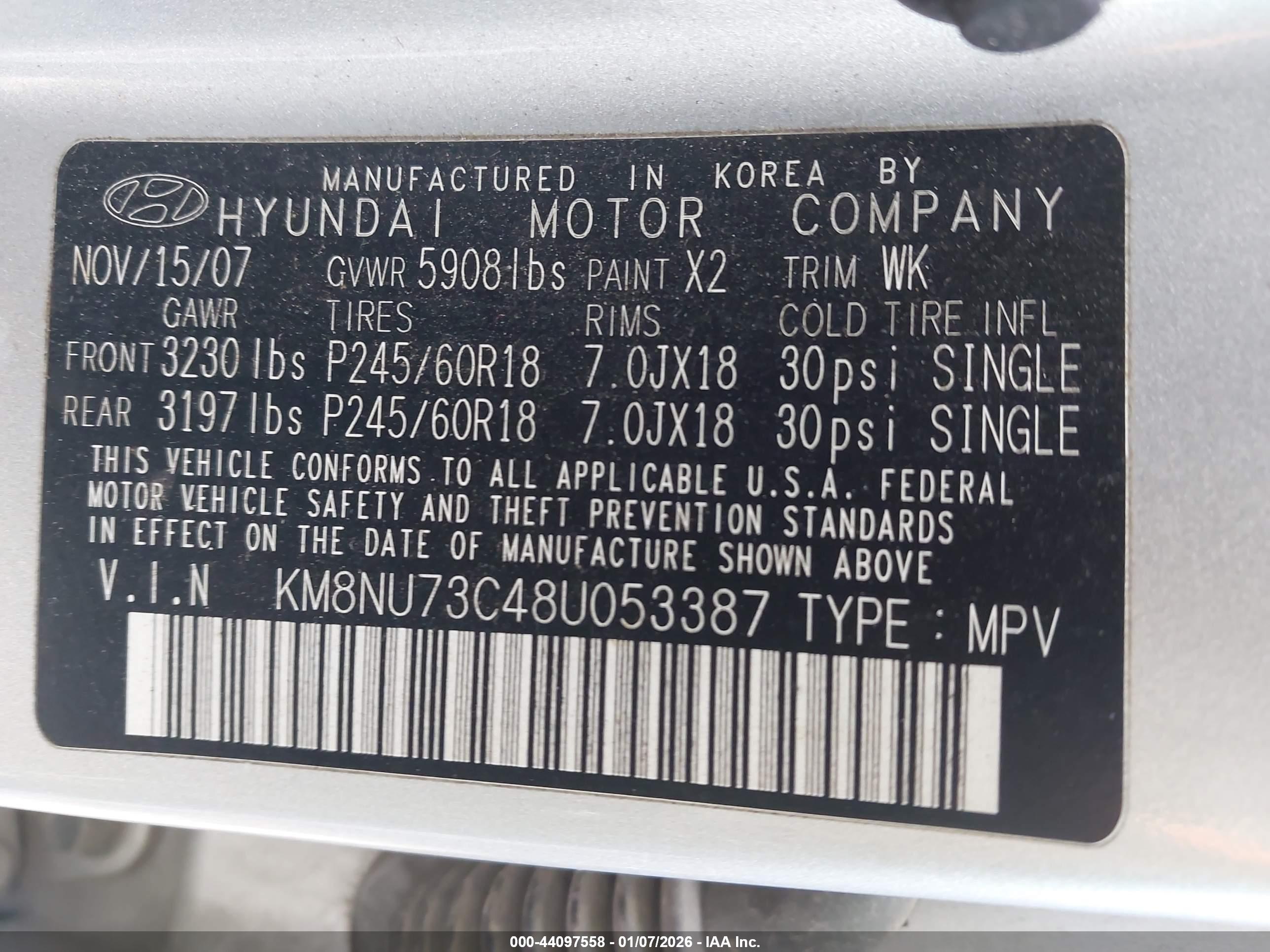 HYUNDAI VERACRUZ image 9