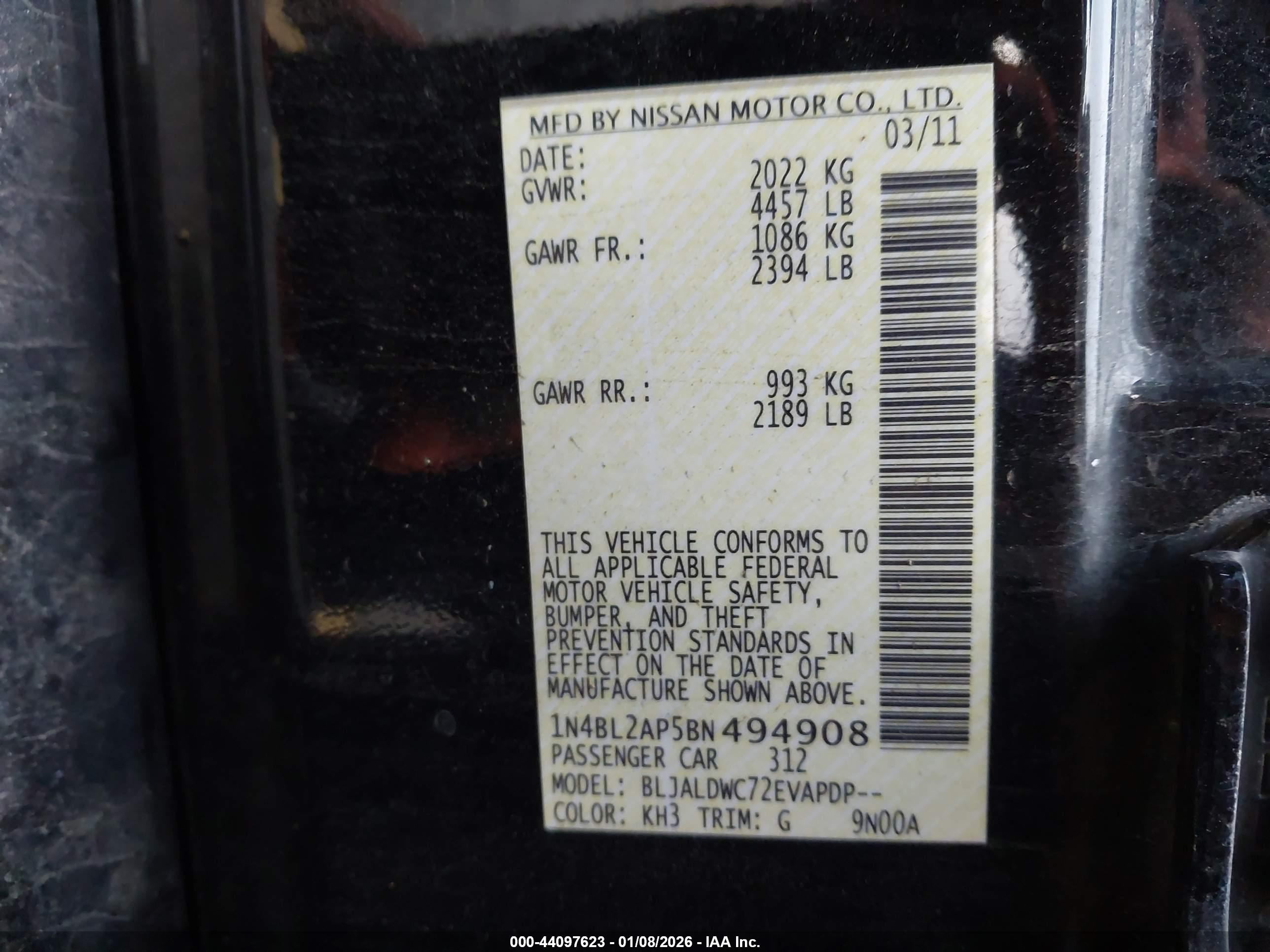 NISSAN ALTIMA image 9