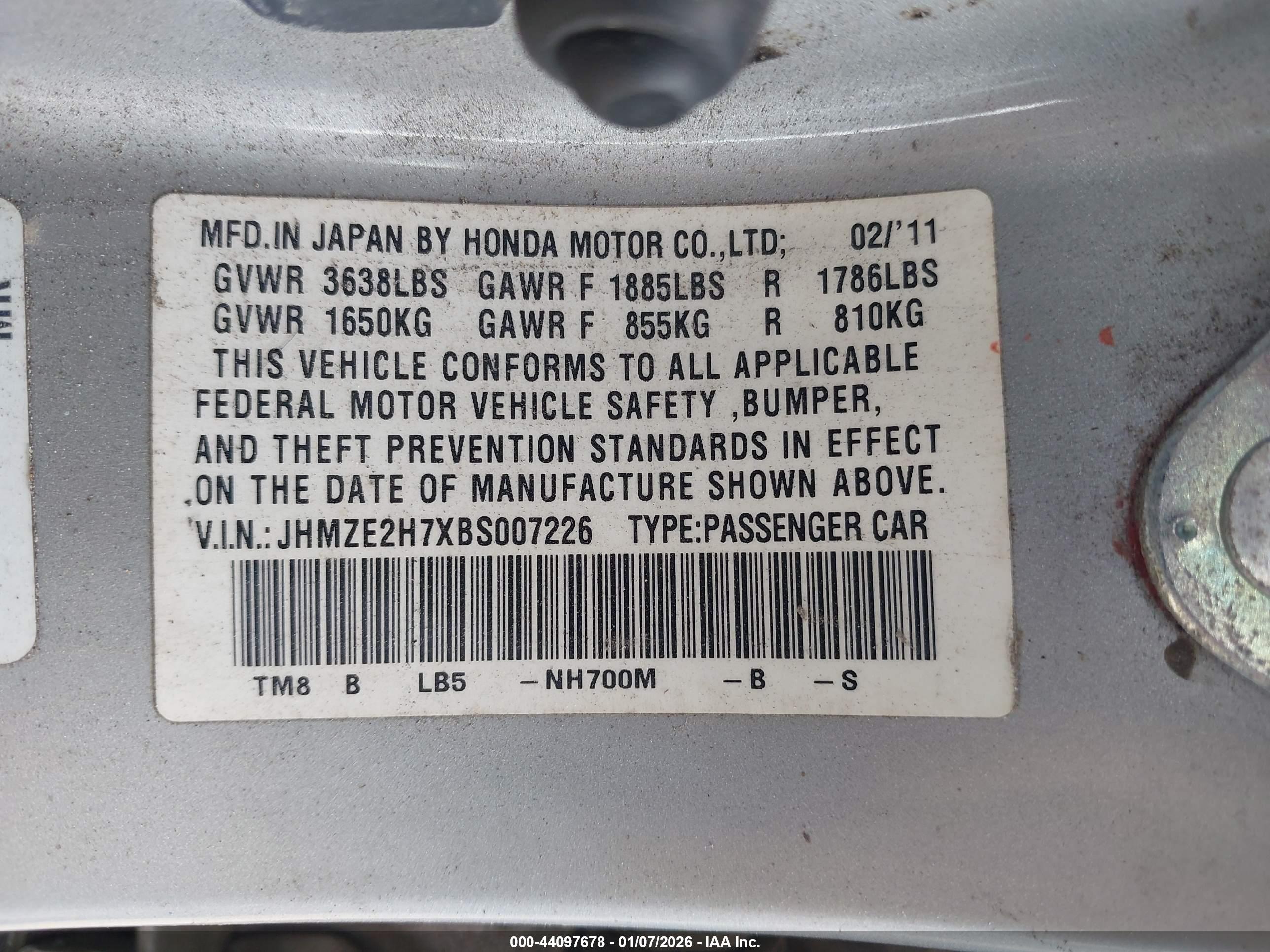 HONDA INSIGHT image 9