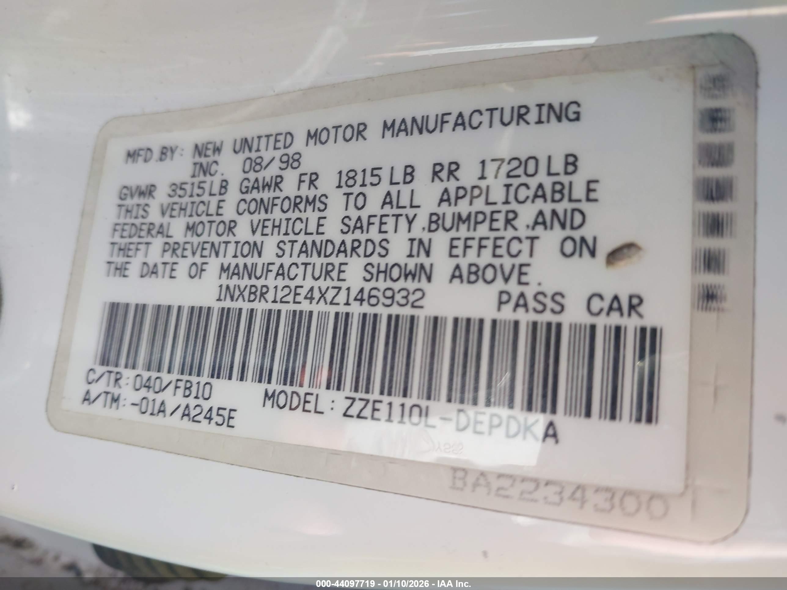 TOYOTA COROLLA image 9