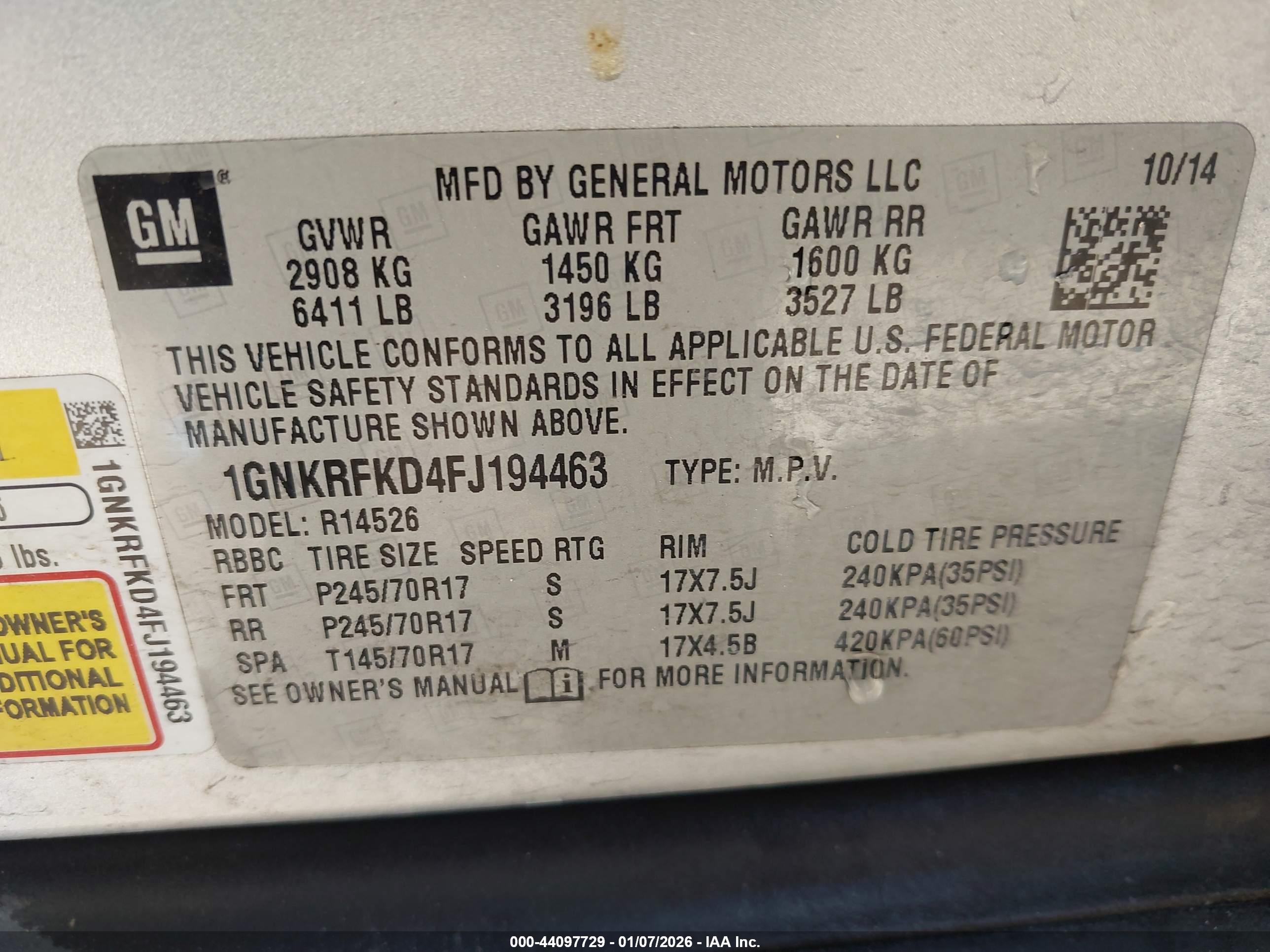 CHEVROLET TRAVERSE image 9