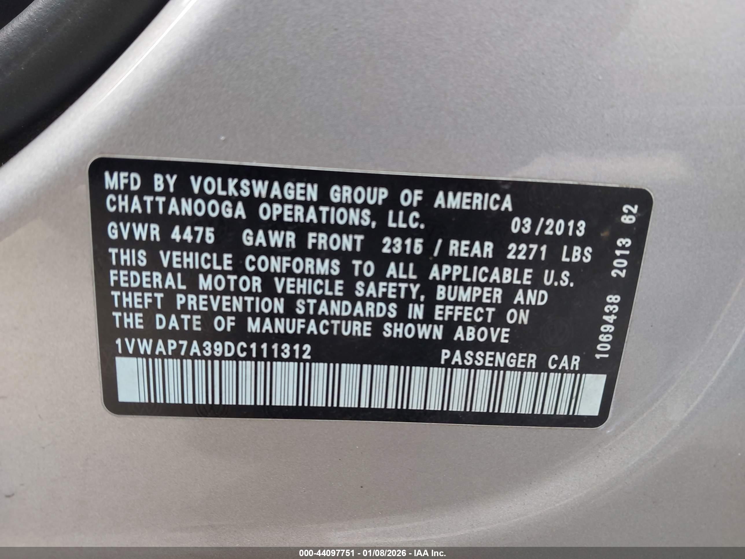 VOLKSWAGEN PASSAT image 9