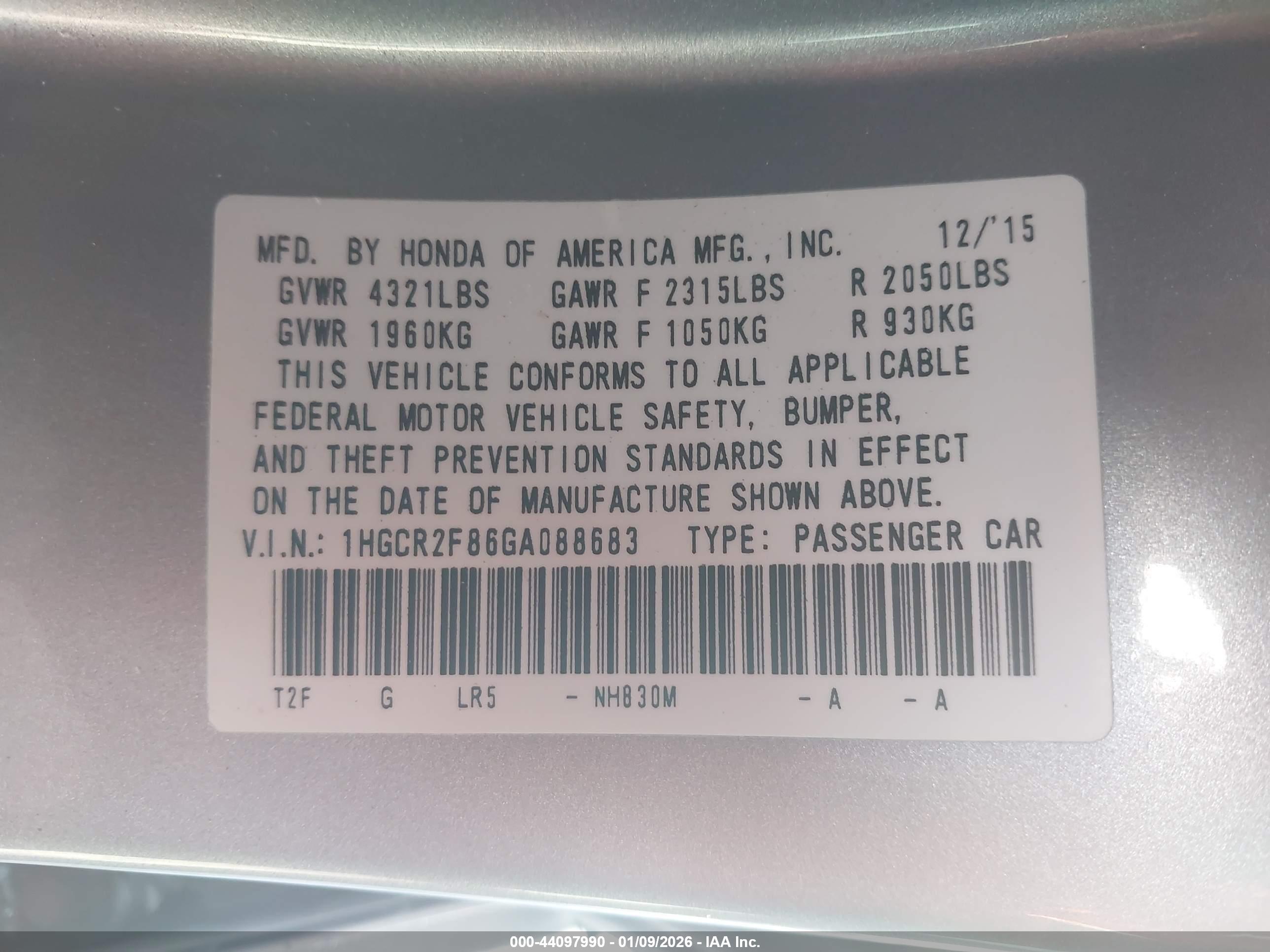 HONDA ACCORD image 9