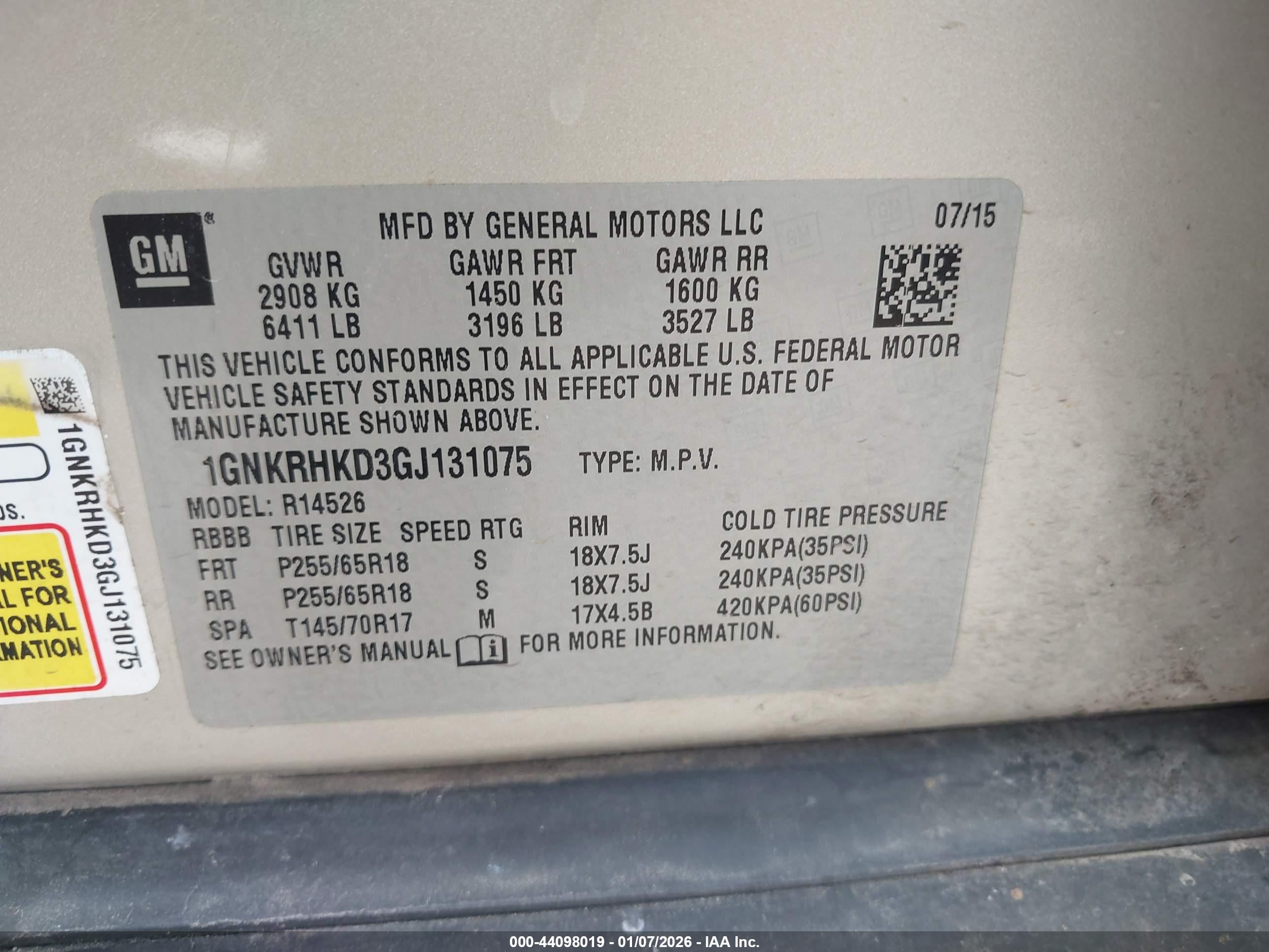 CHEVROLET TRAVERSE image 9