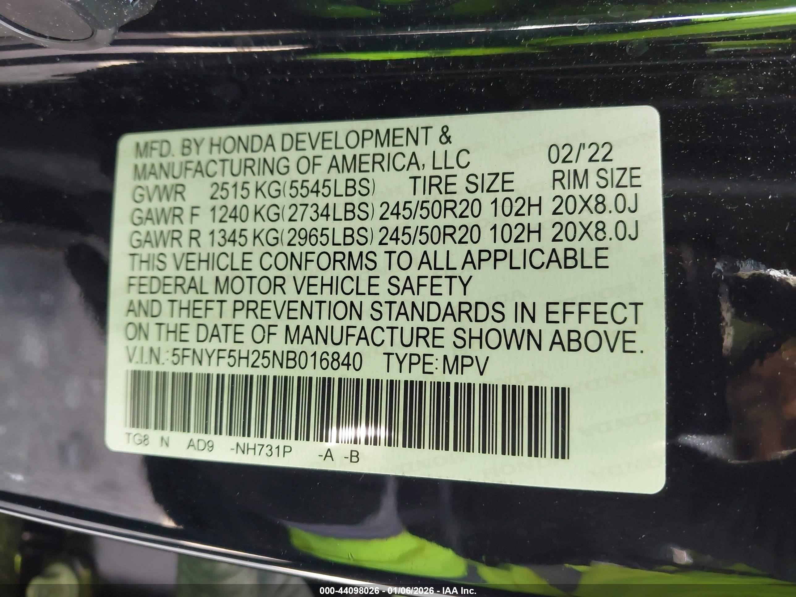HONDA PILOT image 9