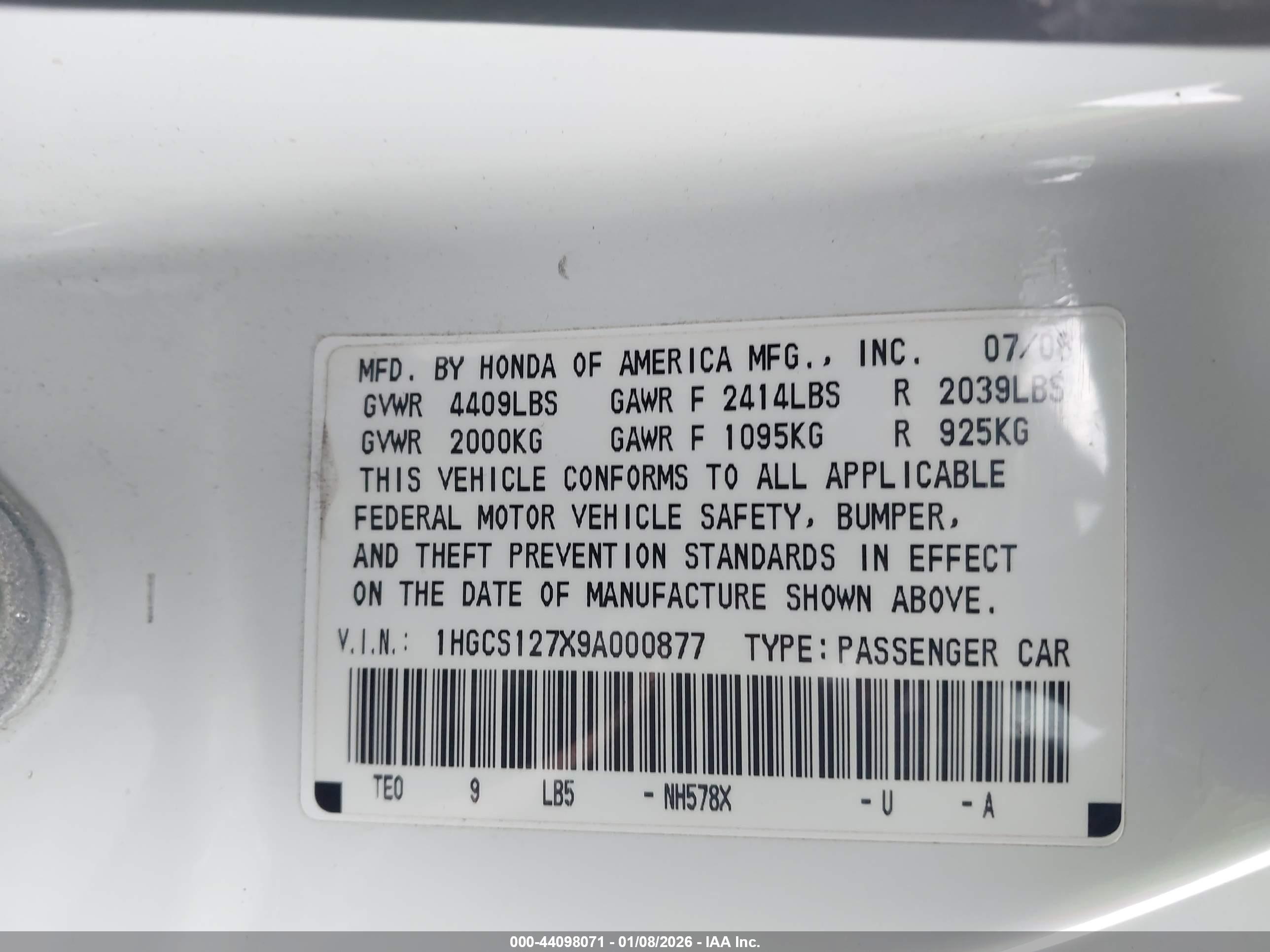 HONDA ACCORD image 9