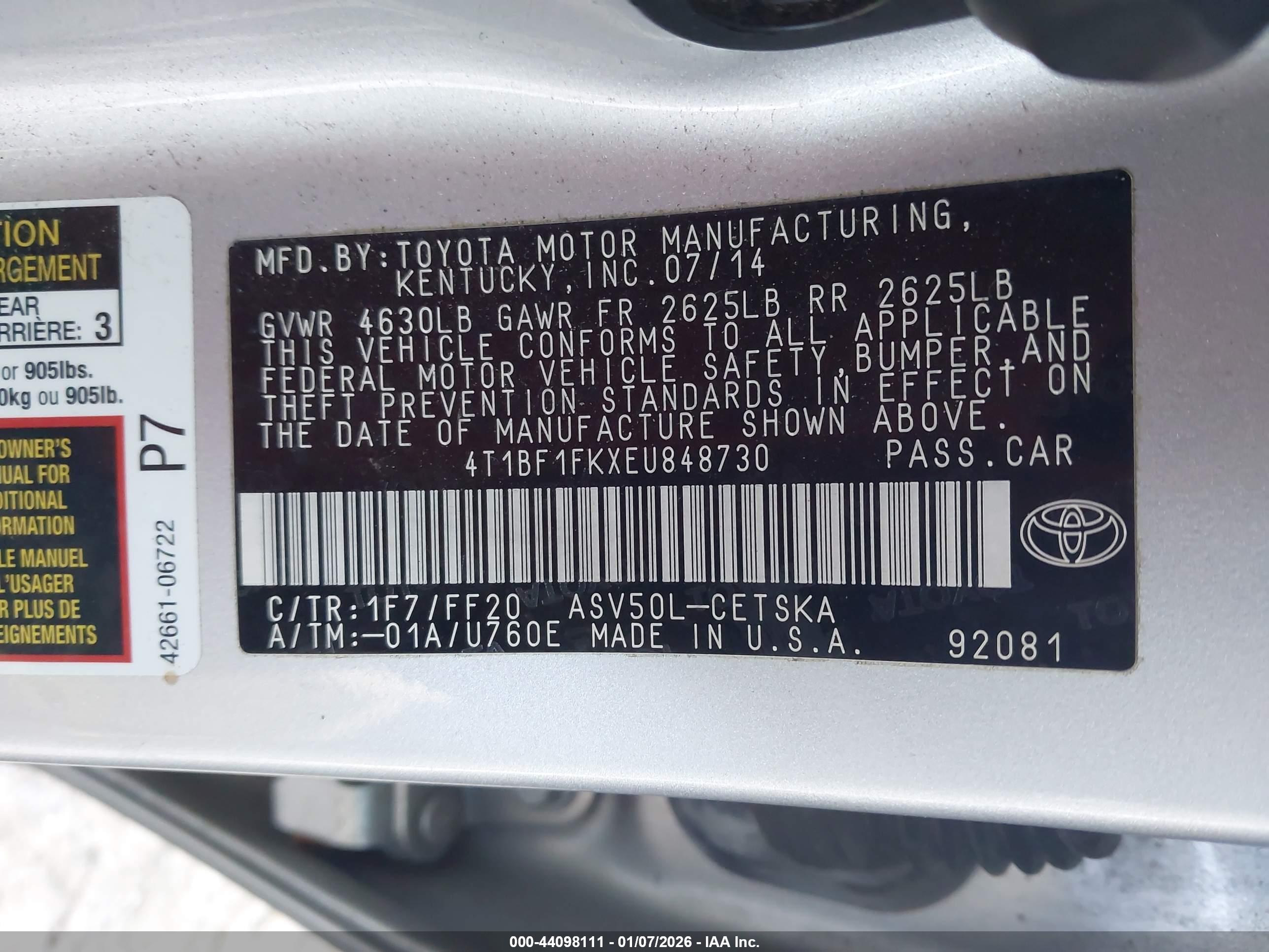 TOYOTA CAMRY image 9