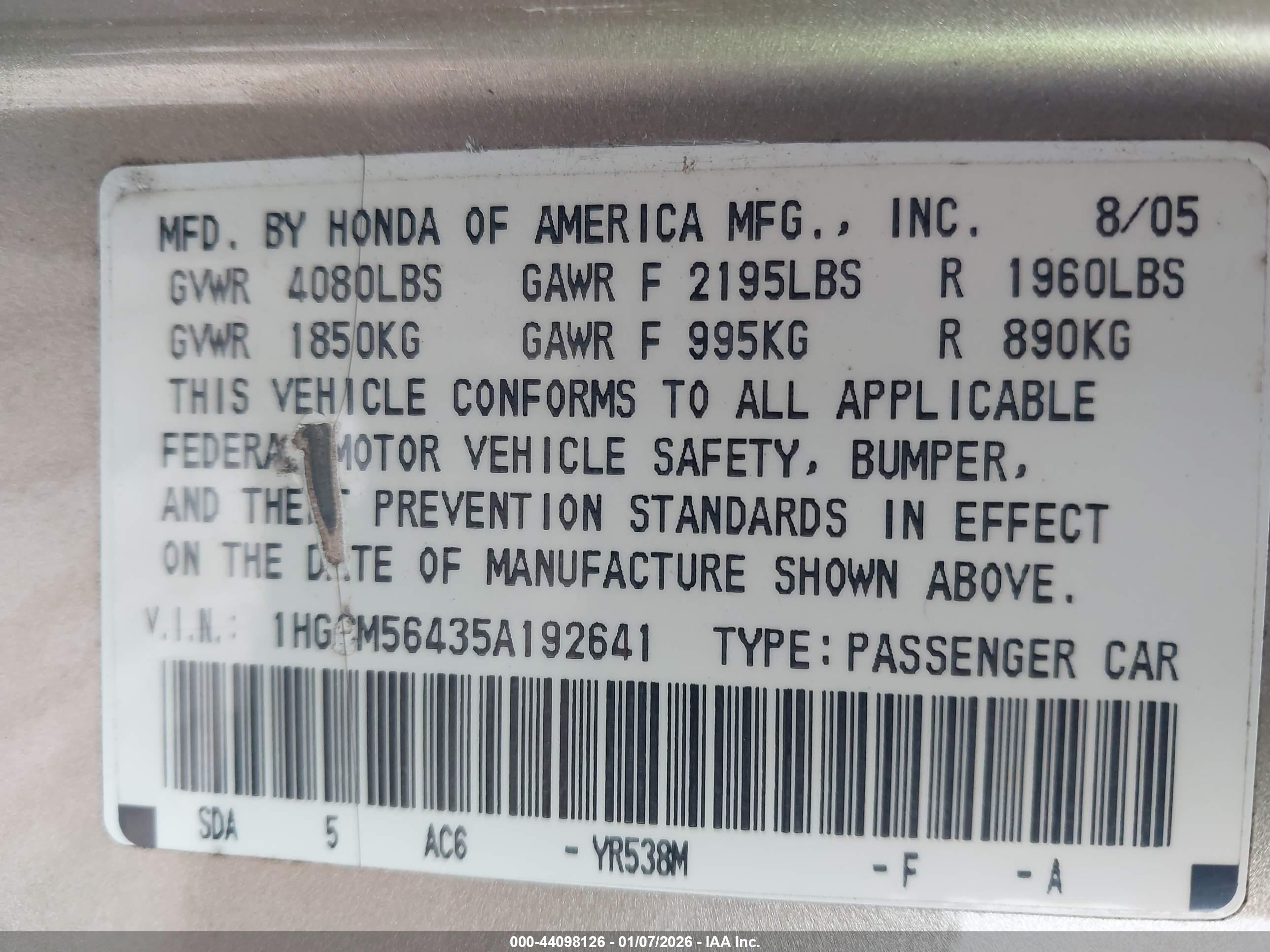 HONDA ACCORD image 9