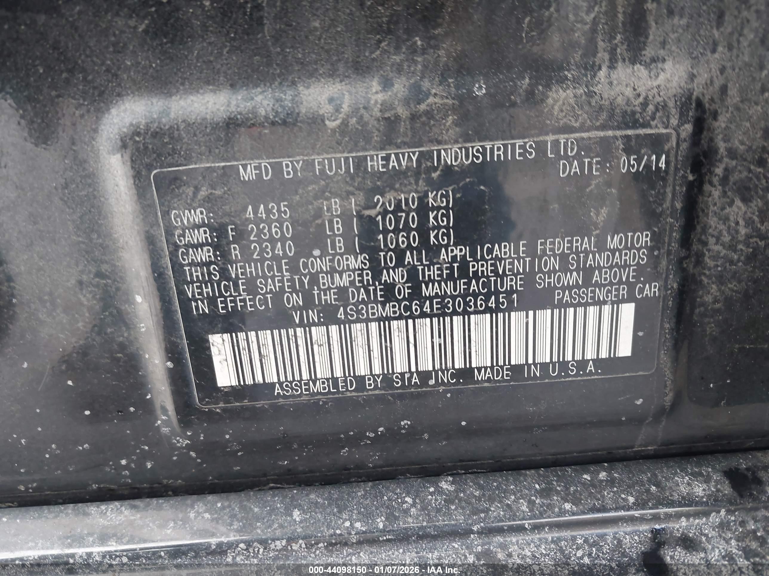 SUBARU LEGACY image 9