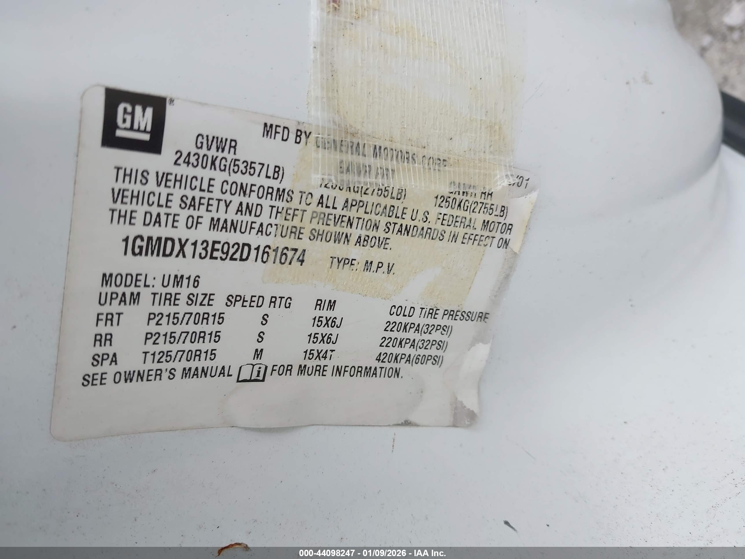 PONTIAC MONTANA image 9