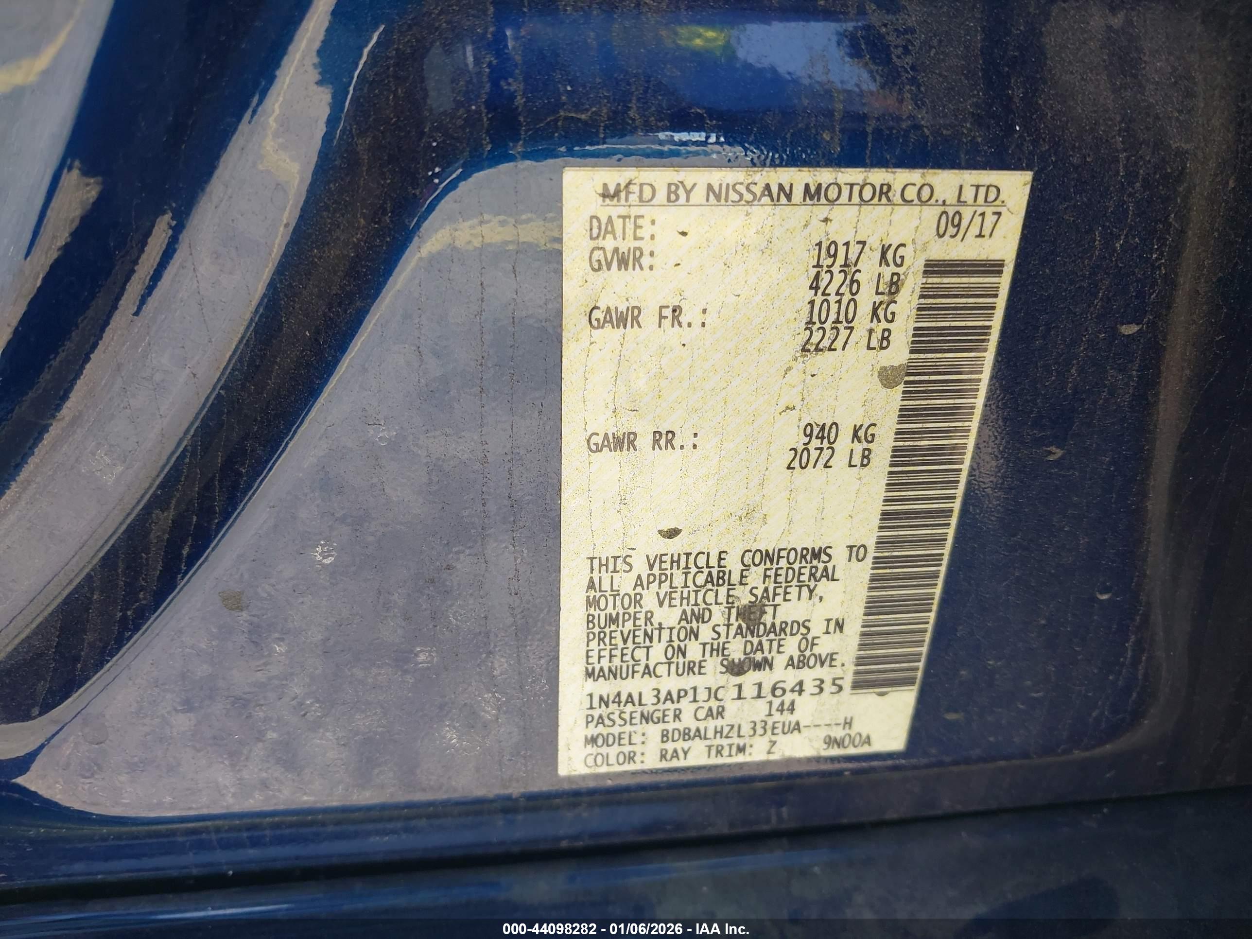NISSAN ALTIMA image 9
