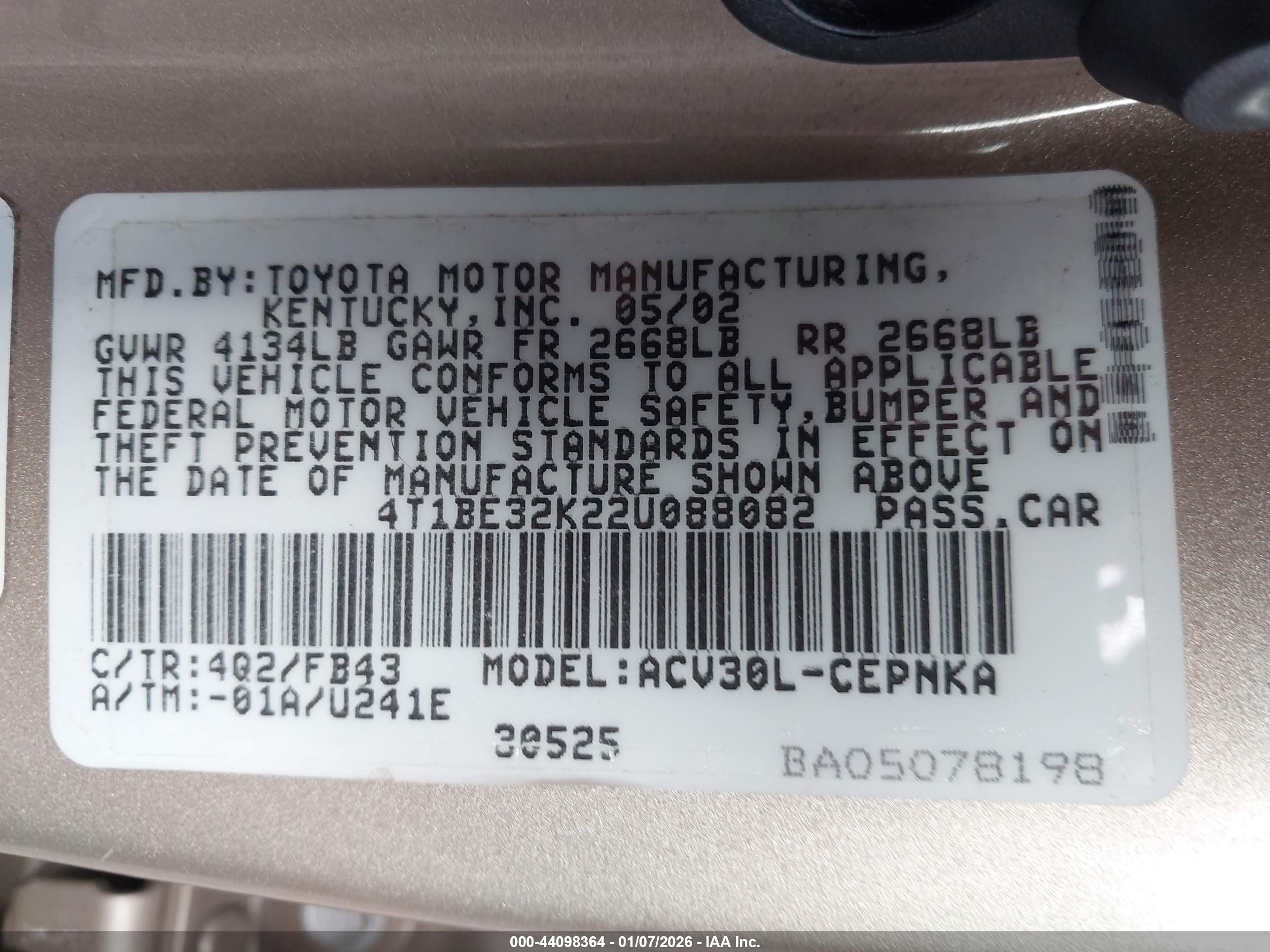 TOYOTA CAMRY image 9