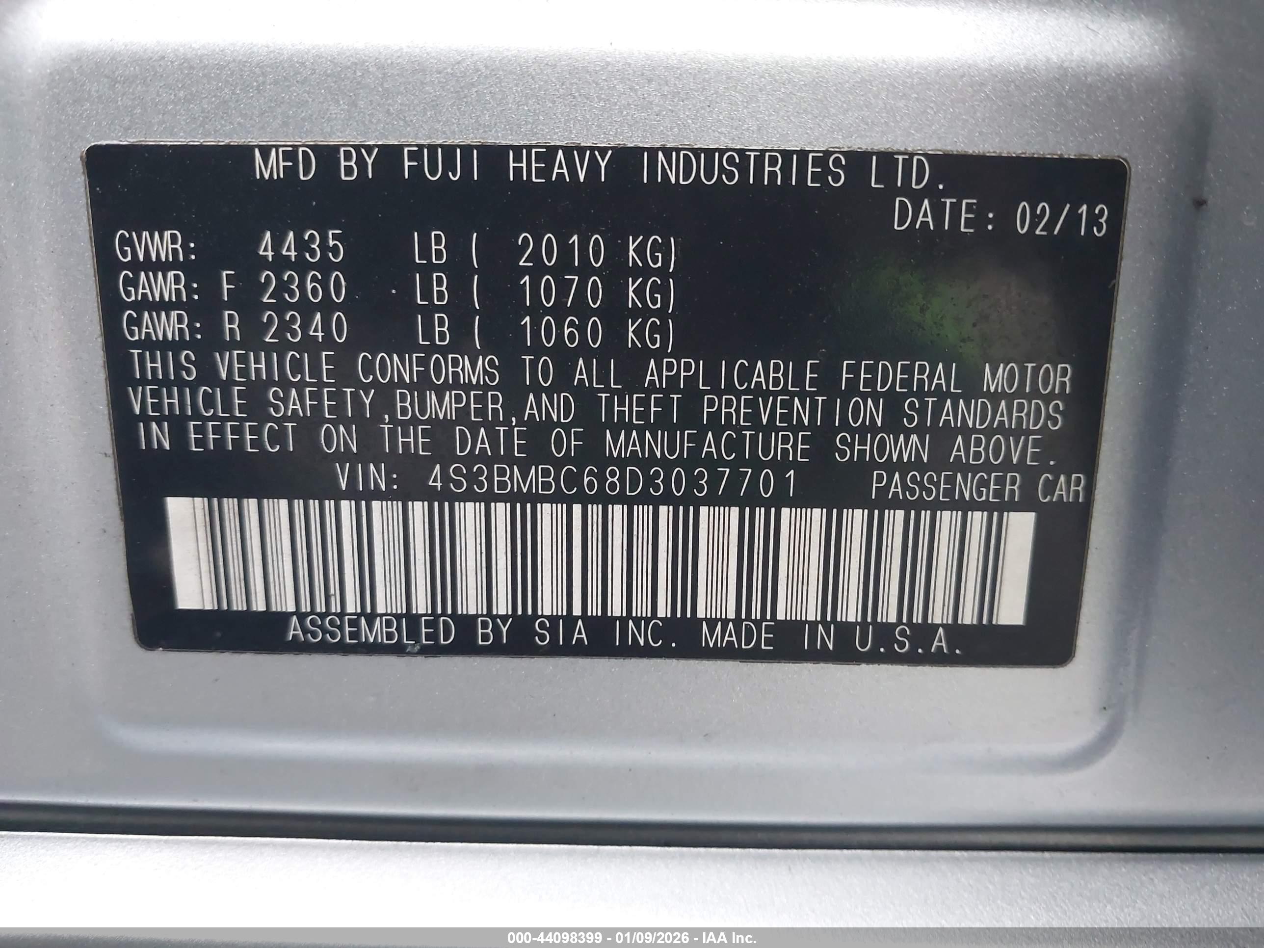 SUBARU LEGACY image 9