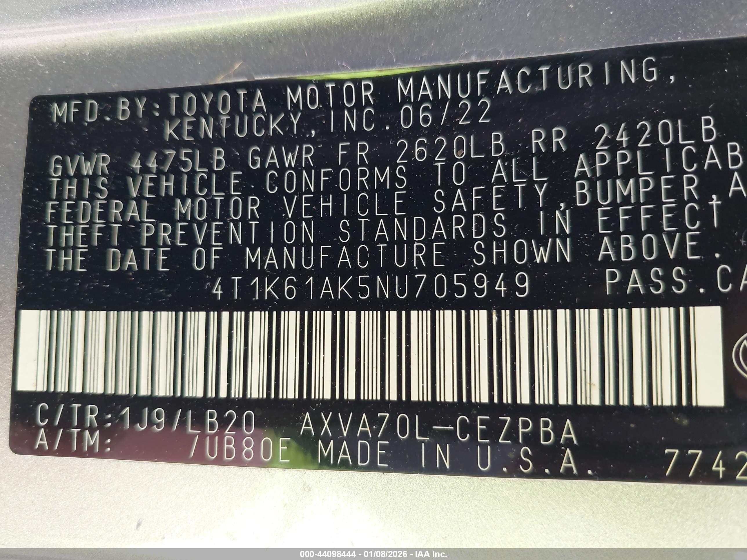 TOYOTA CAMRY image 9