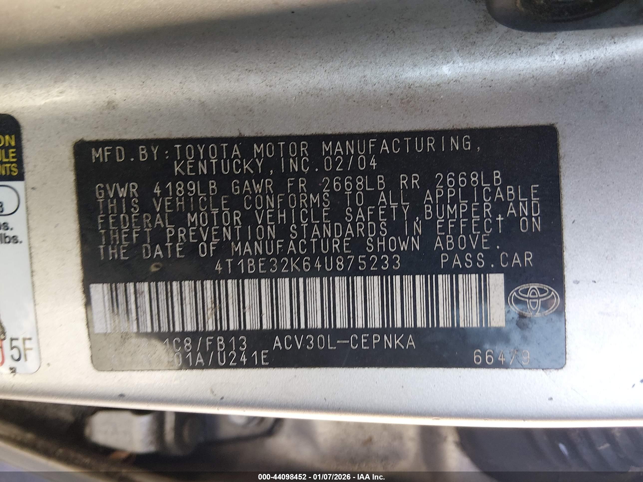 TOYOTA CAMRY image 9