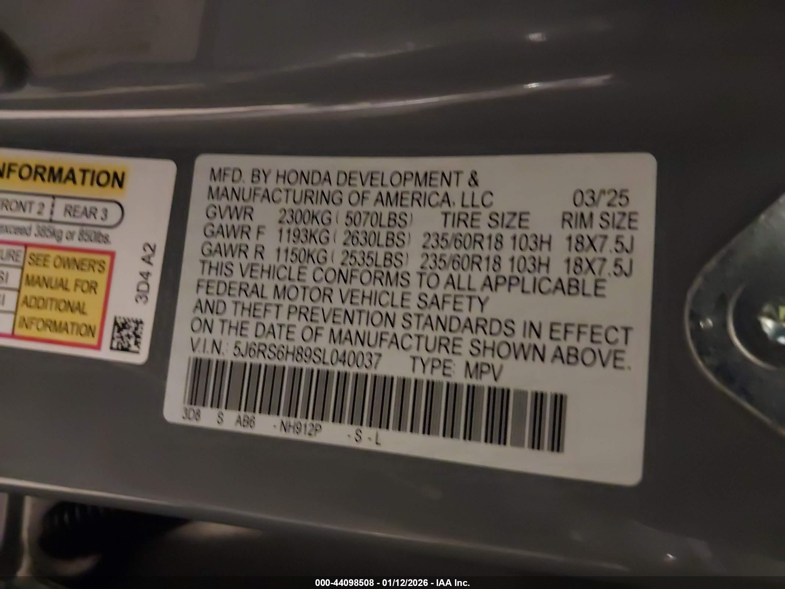 HONDA CR-V image 9