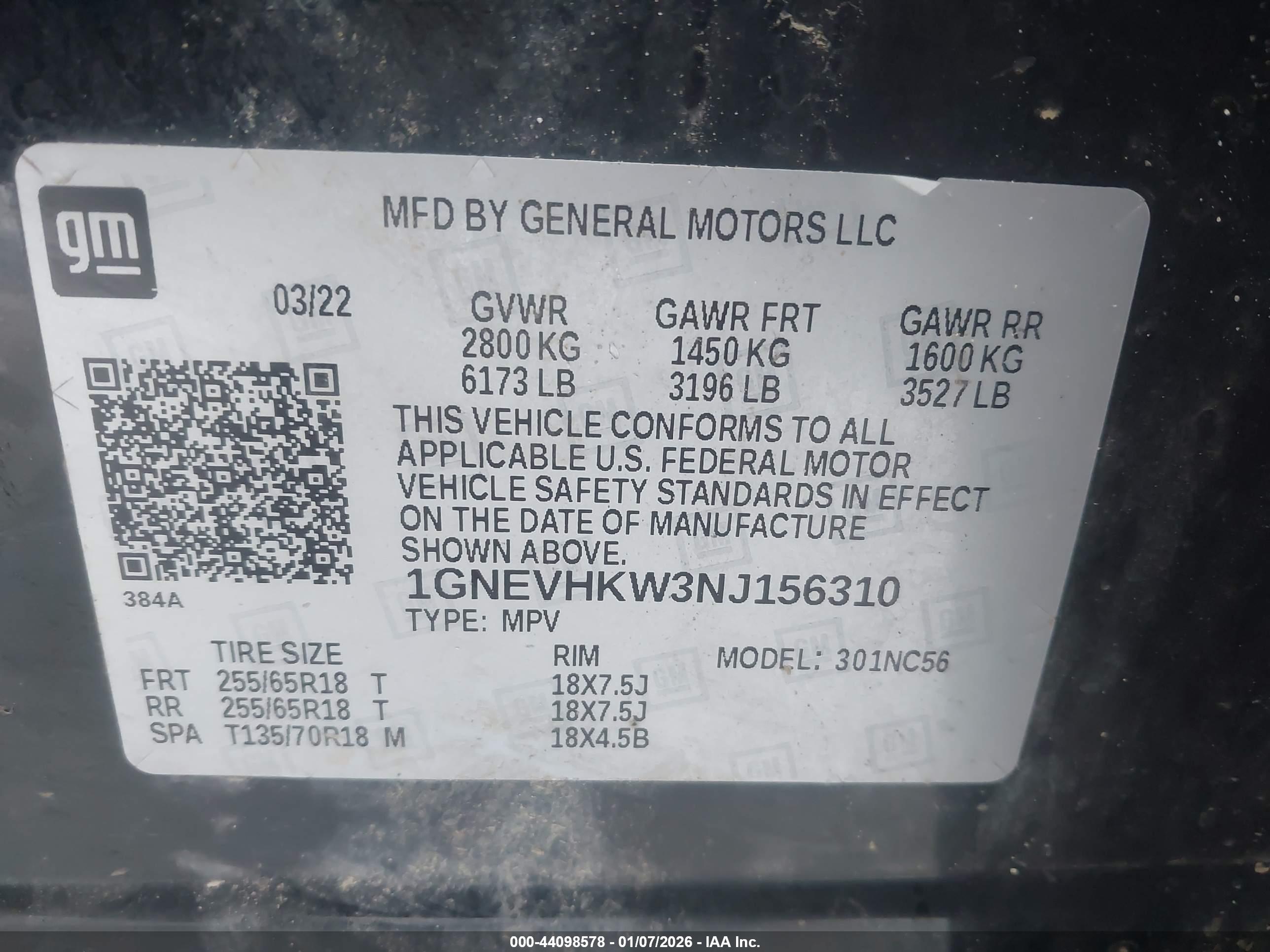 CHEVROLET TRAVERSE image 9