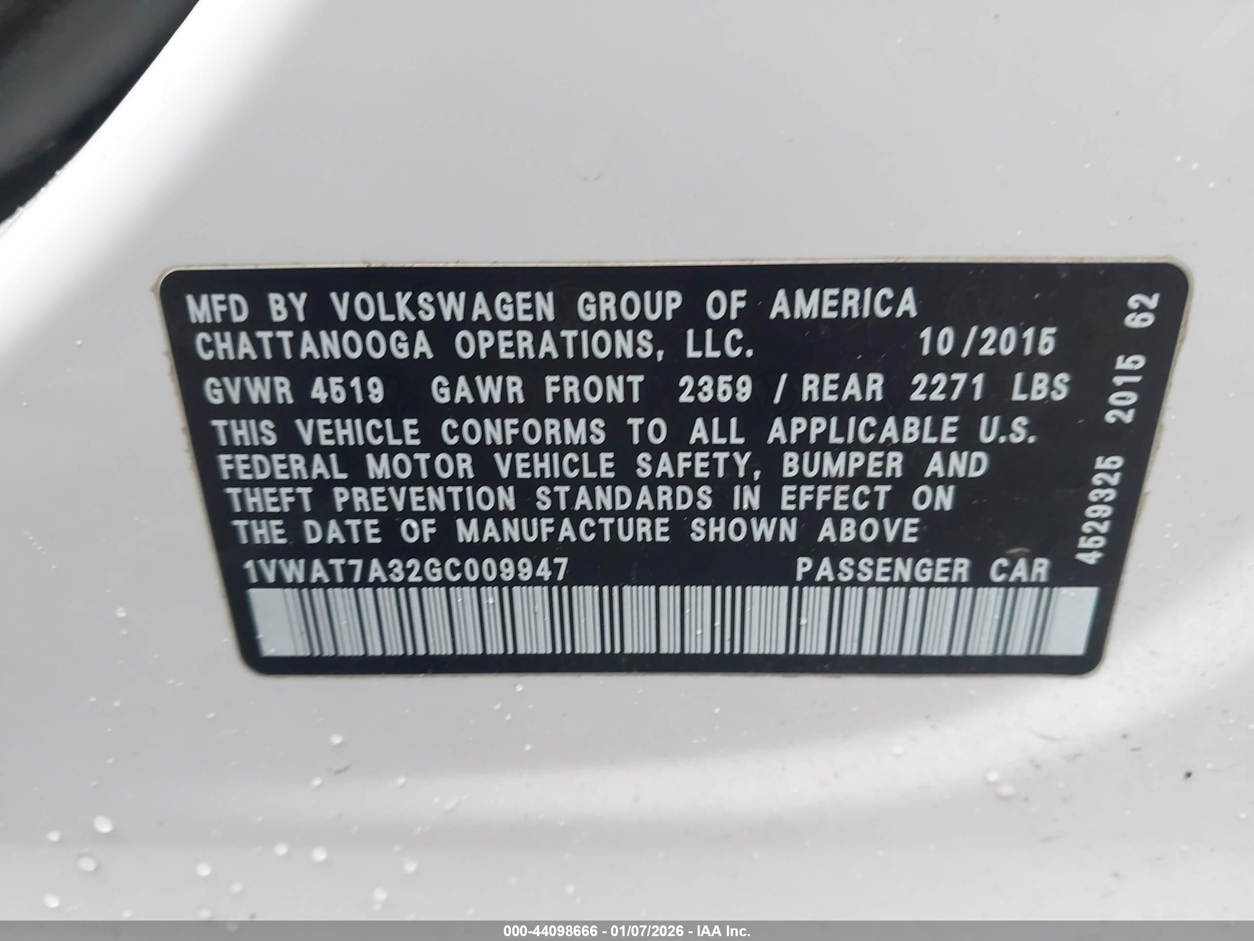 VOLKSWAGEN PASSAT image 9