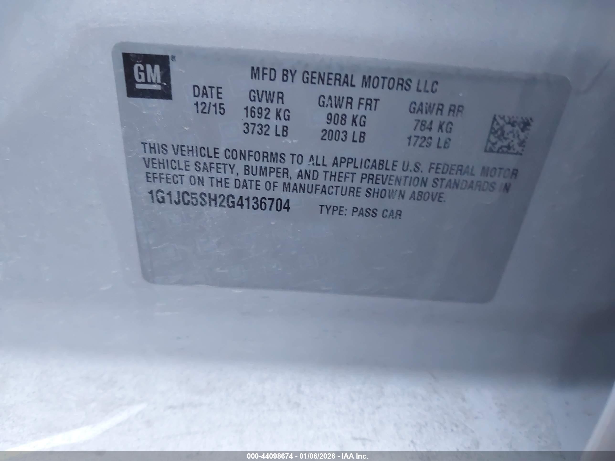 CHEVROLET SONIC image 9