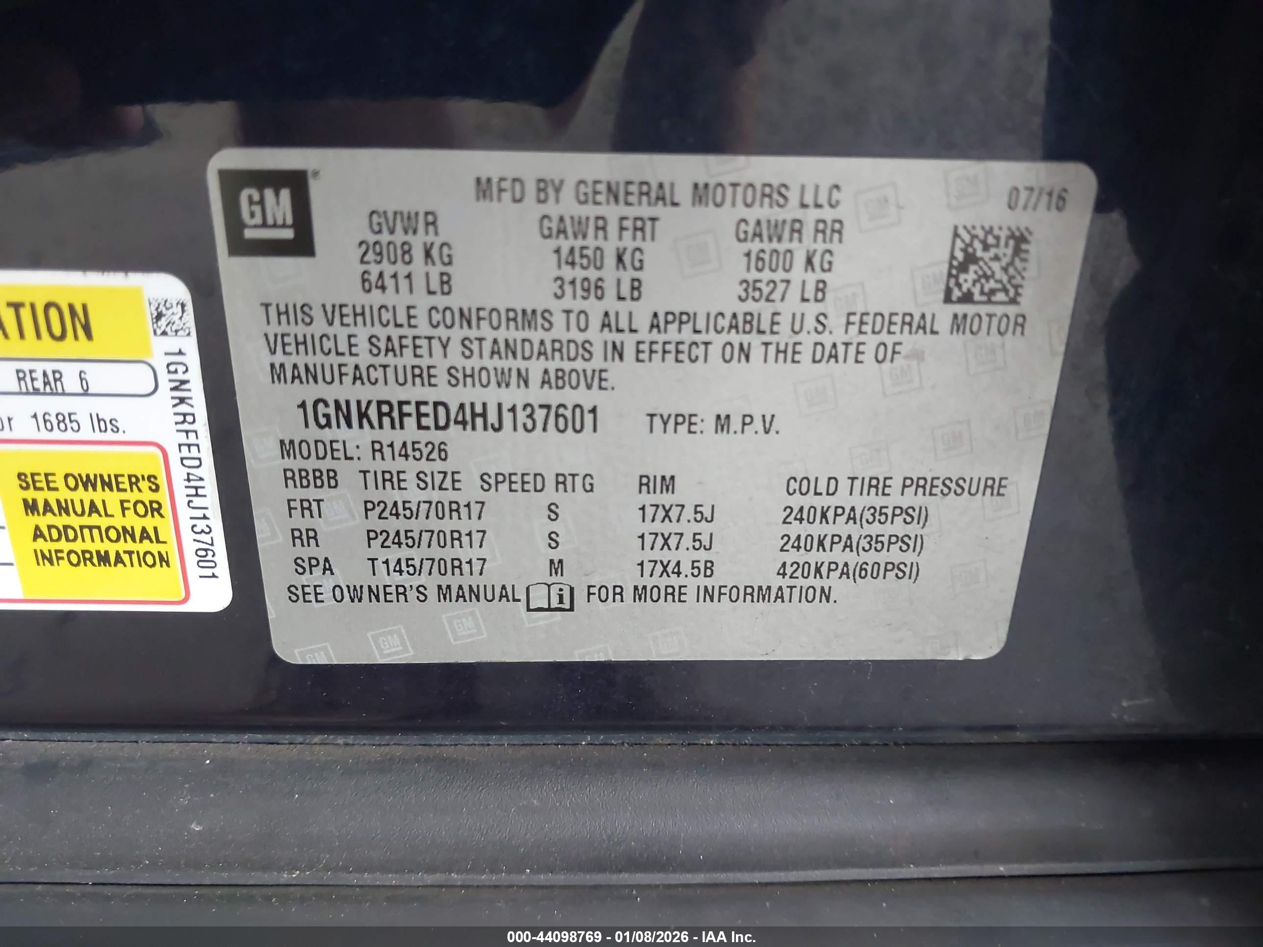 CHEVROLET TRAVERSE image 9
