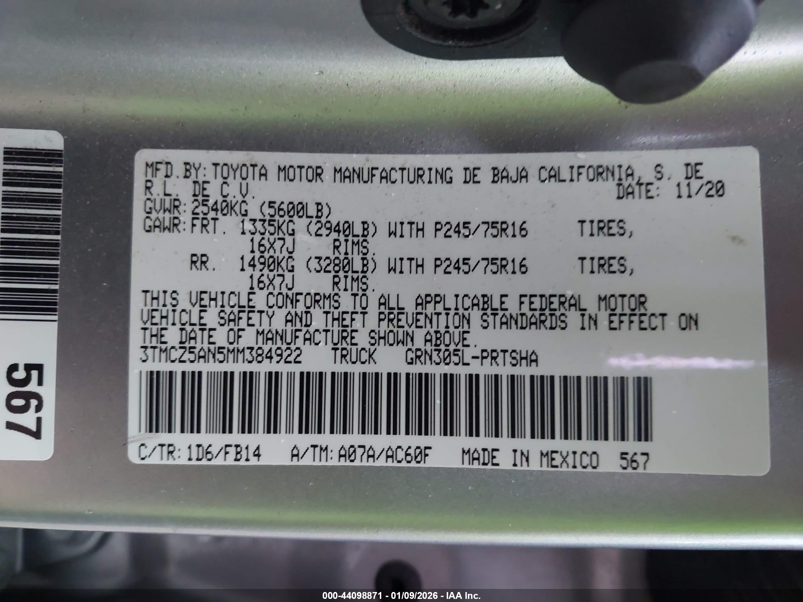 TOYOTA TACOMA image 9