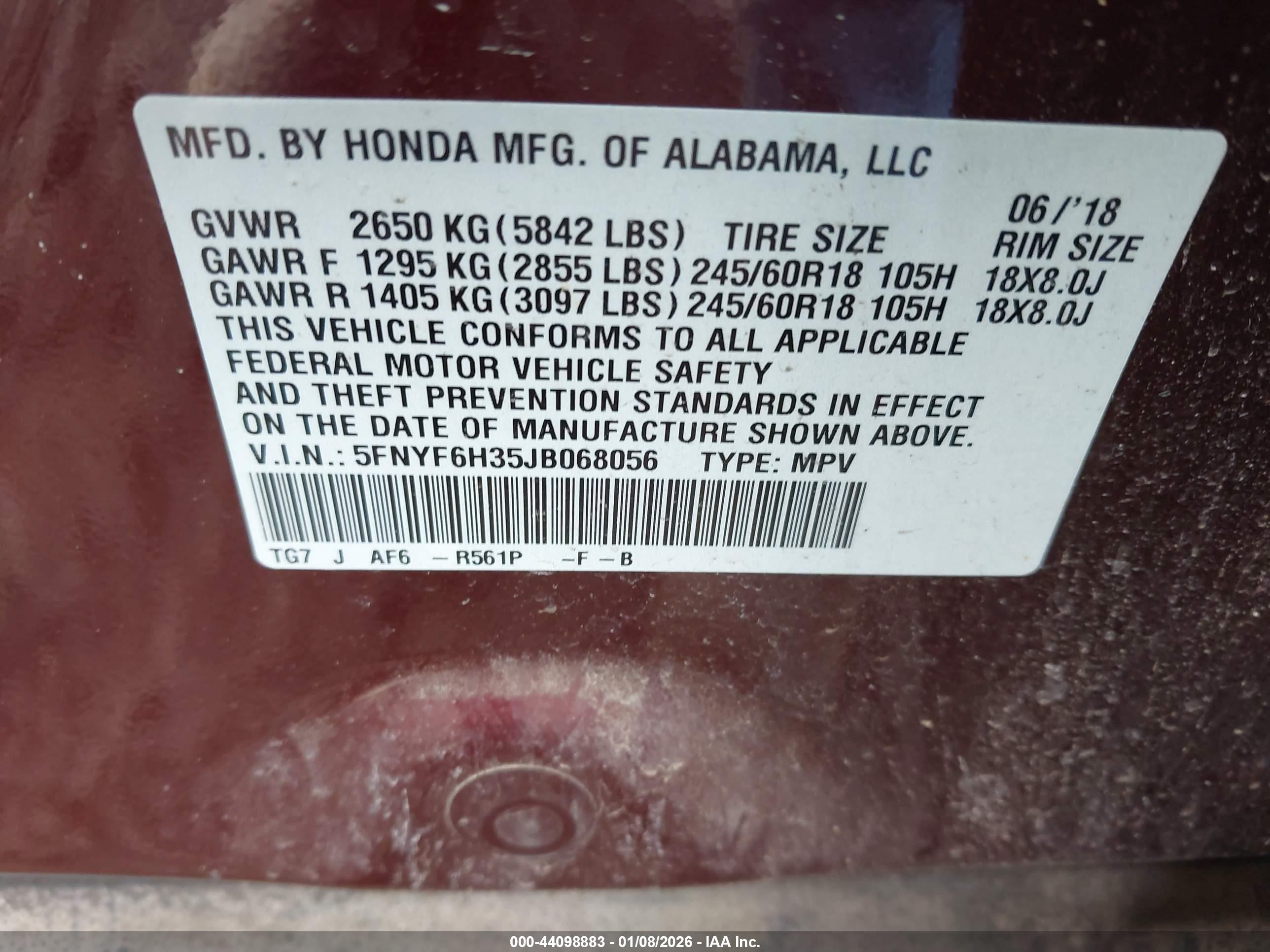 HONDA PILOT image 9