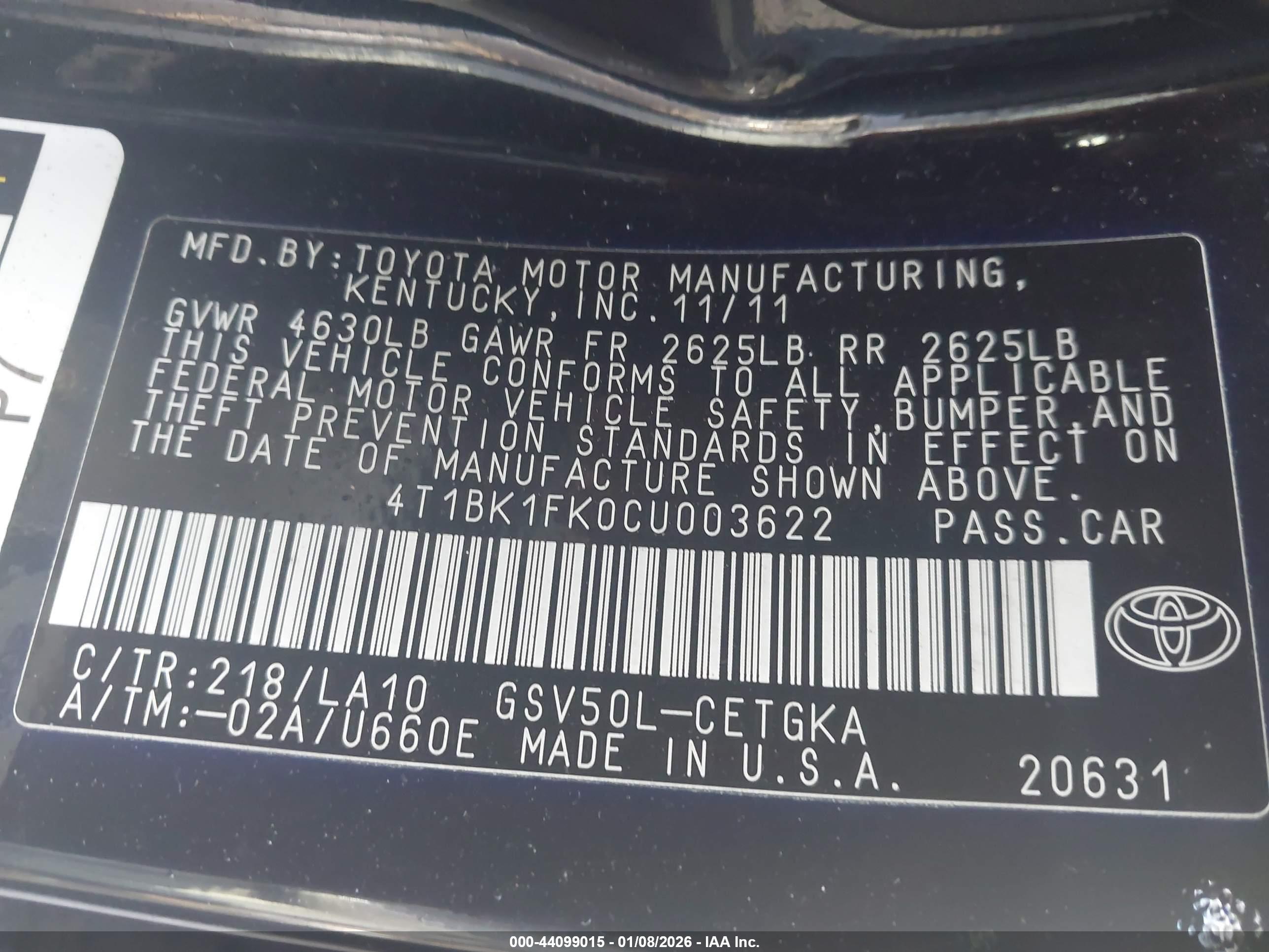 TOYOTA CAMRY image 9