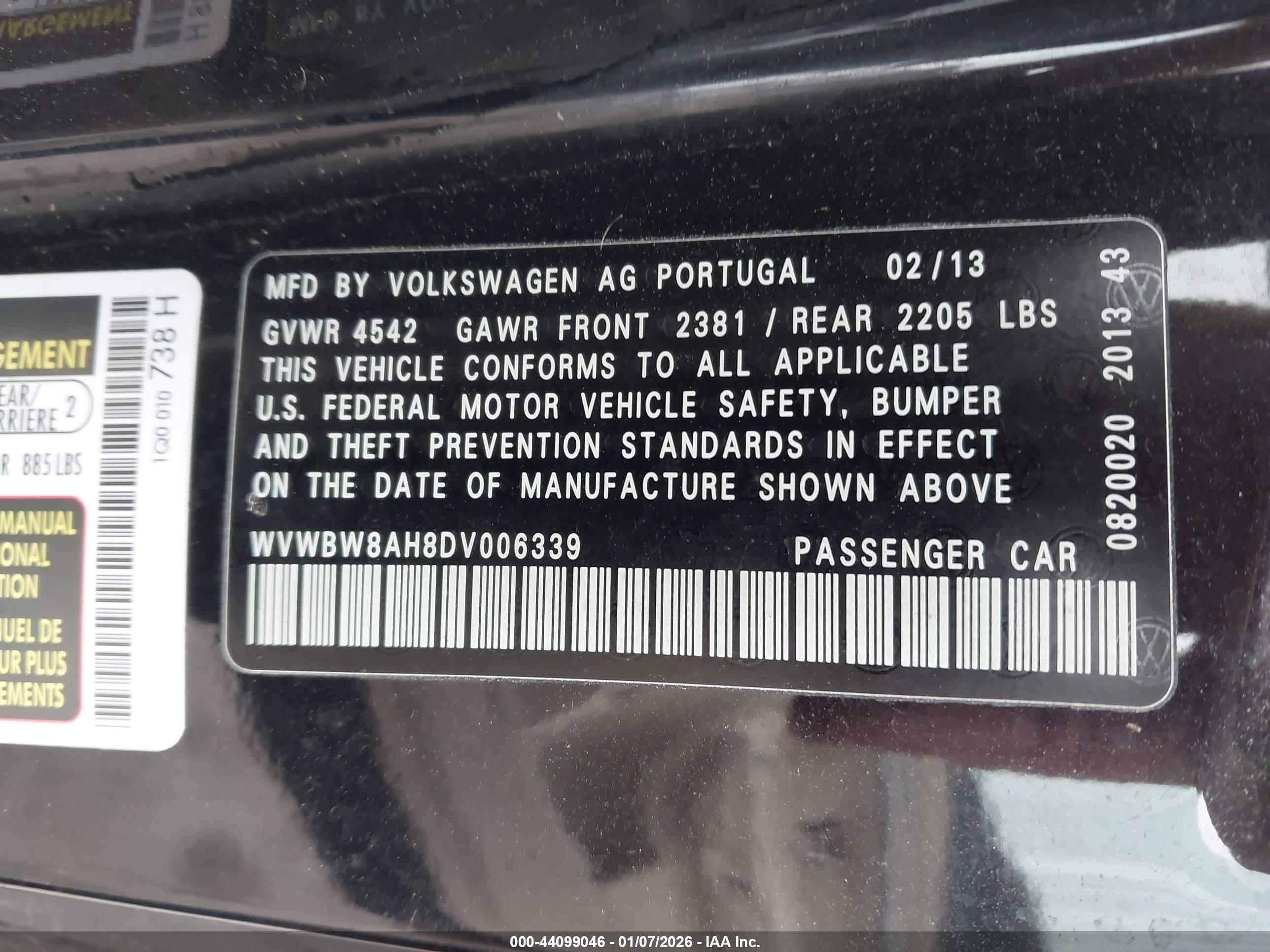 VOLKSWAGEN EOS image 9