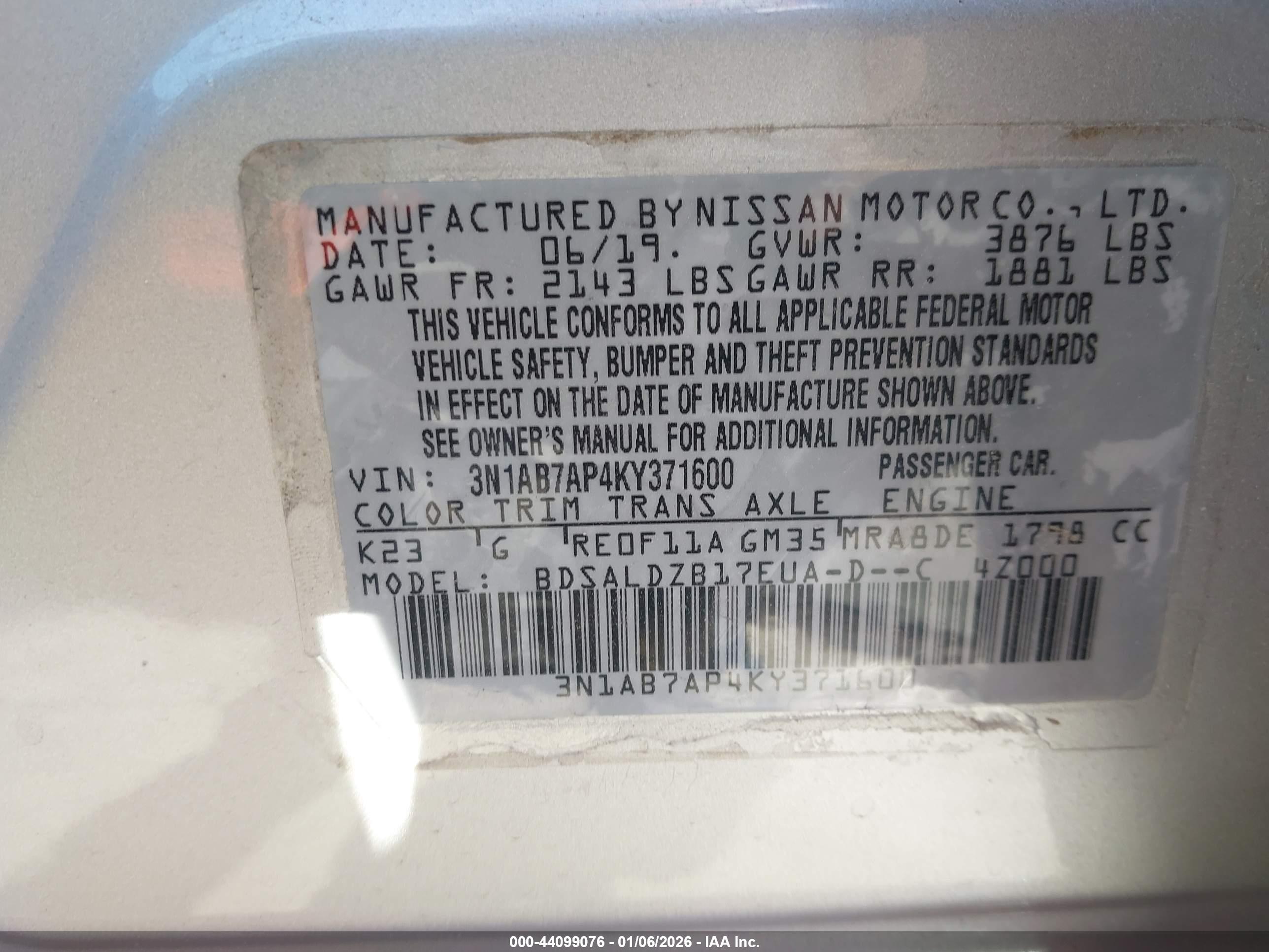 NISSAN SENTRA image 9