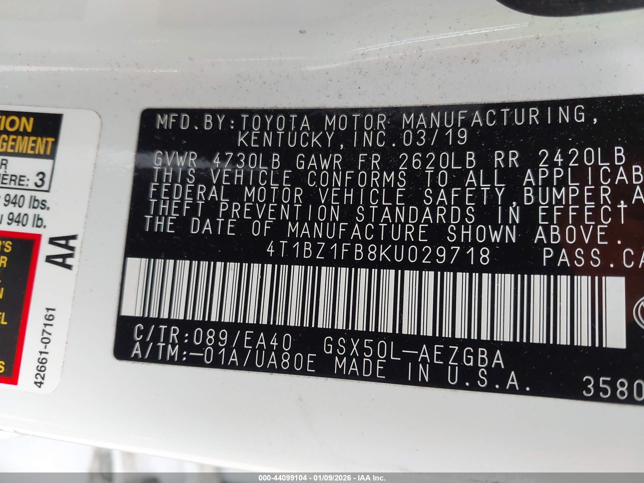 TOYOTA AVALON image 9