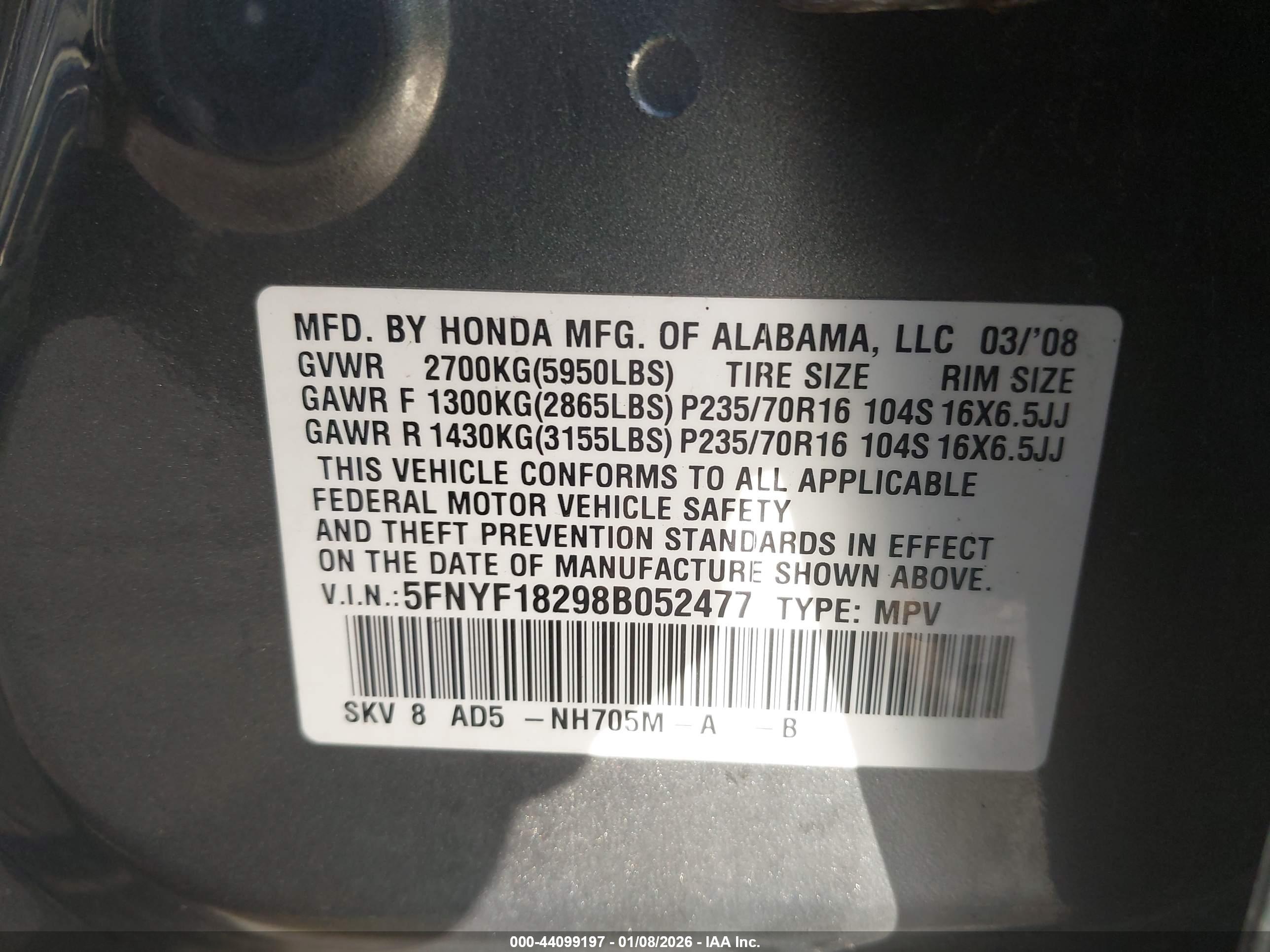 HONDA PILOT image 9