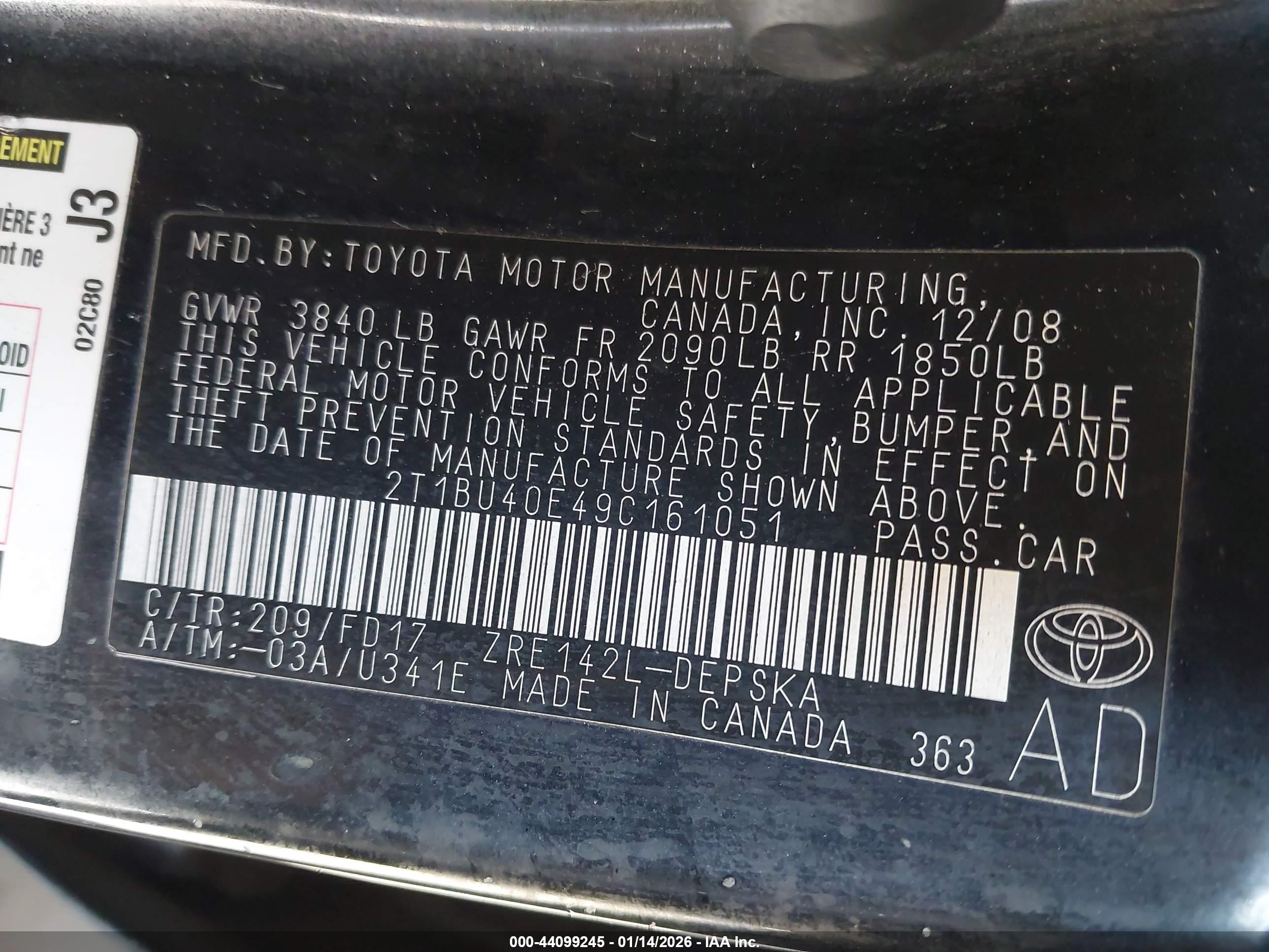 TOYOTA COROLLA image 9