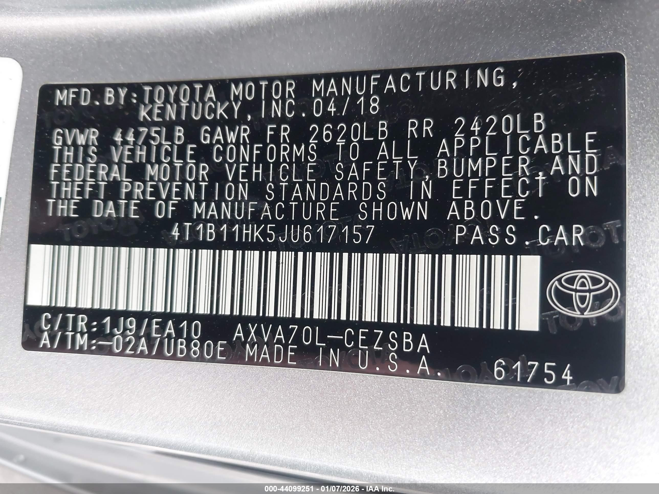 TOYOTA CAMRY image 9