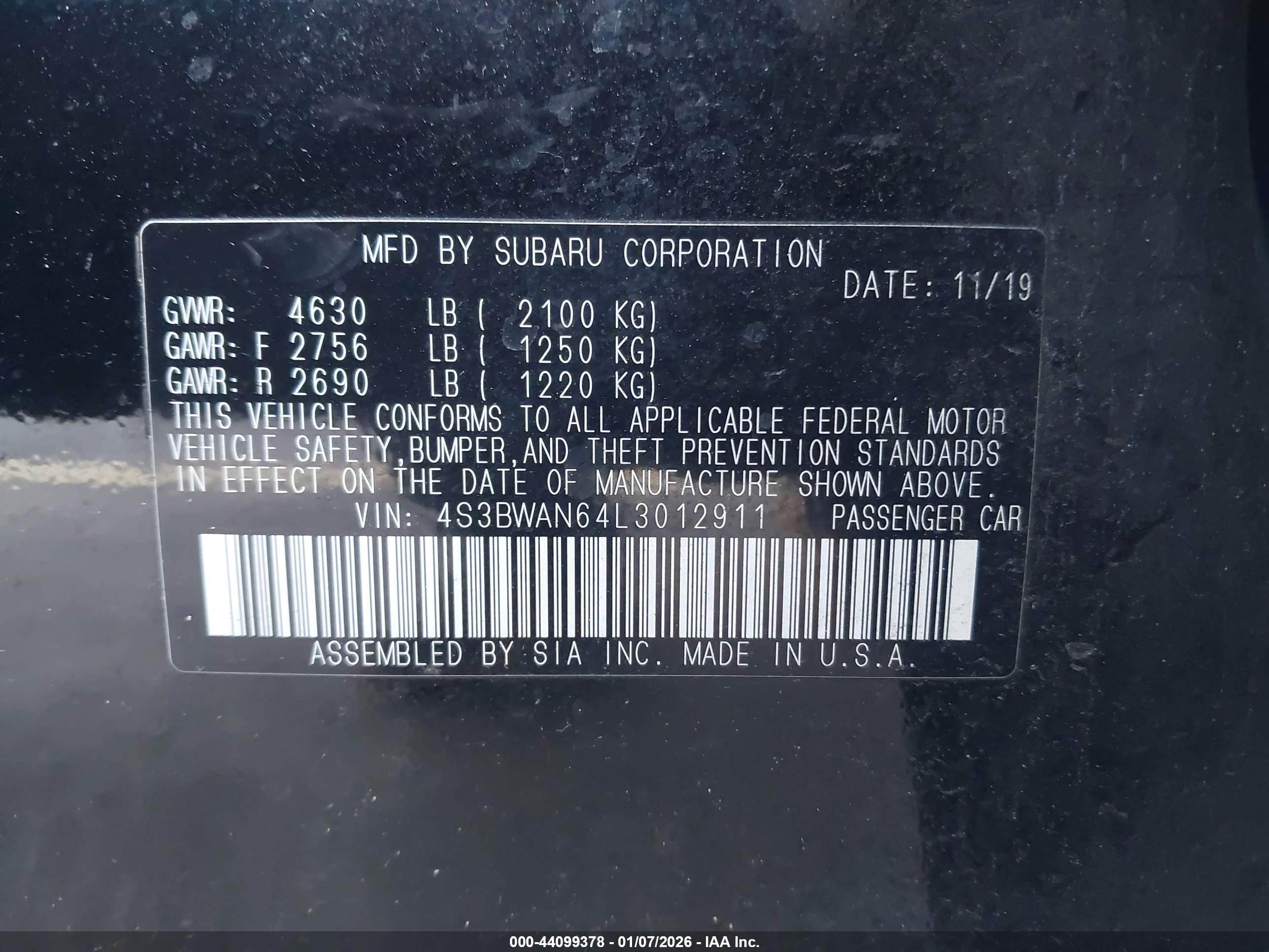 SUBARU LEGACY image 9