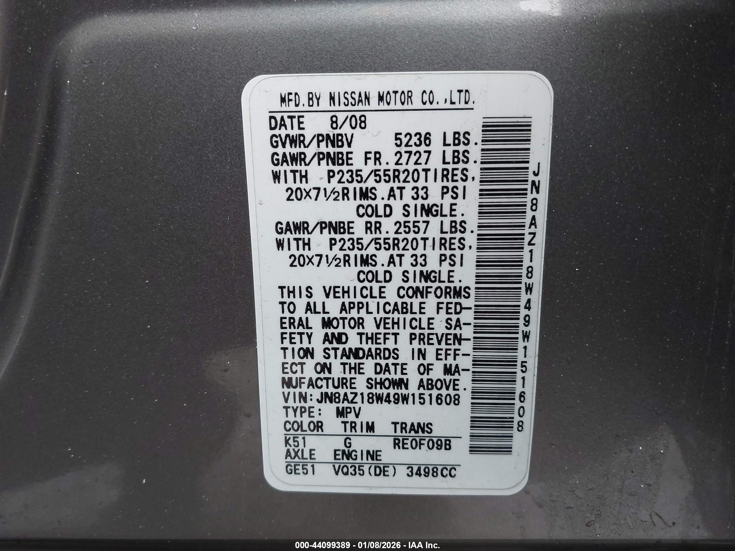 NISSAN MURANO image 9