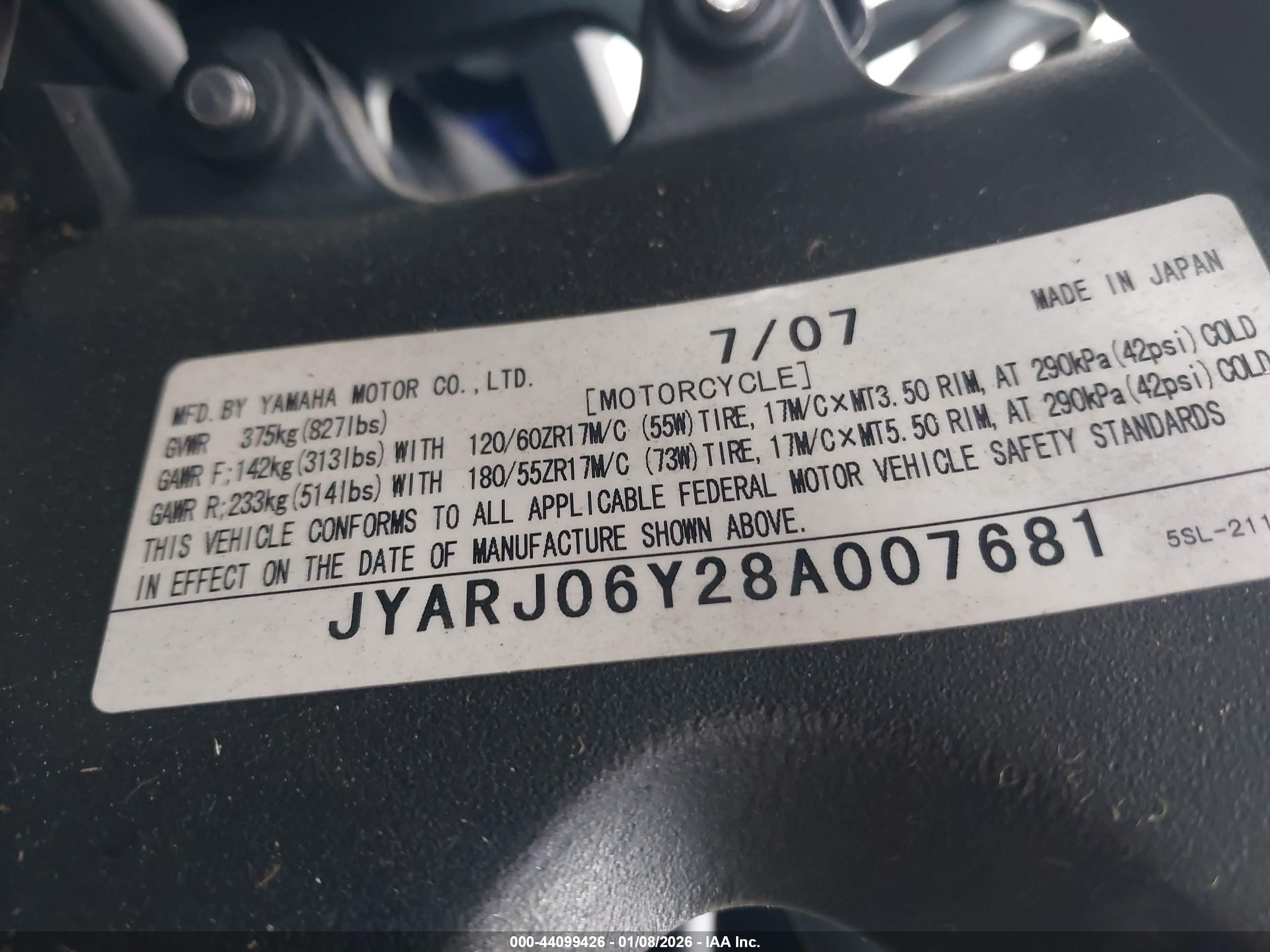 YAMAHA YZFR6 image 10