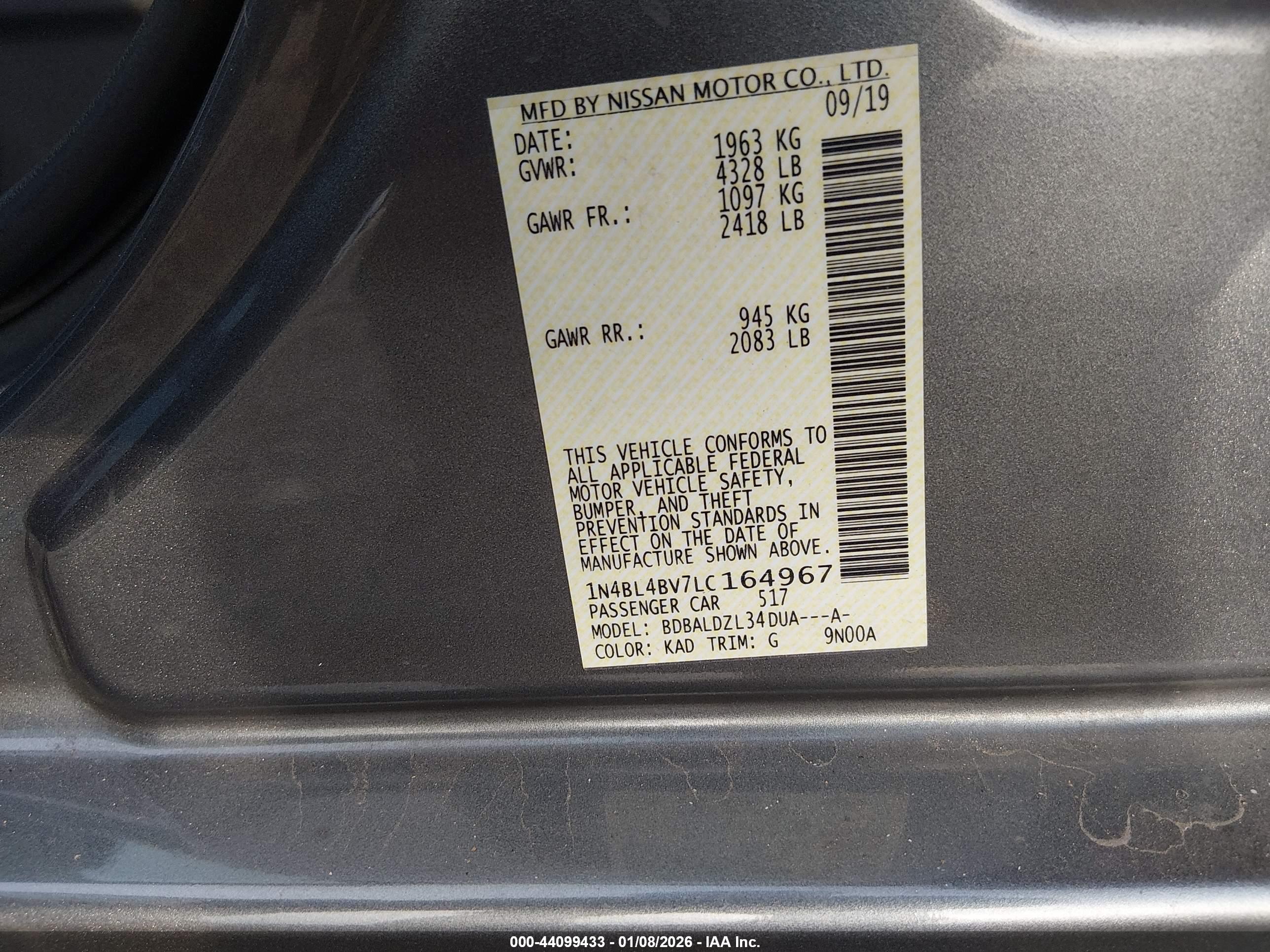 NISSAN ALTIMA image 9