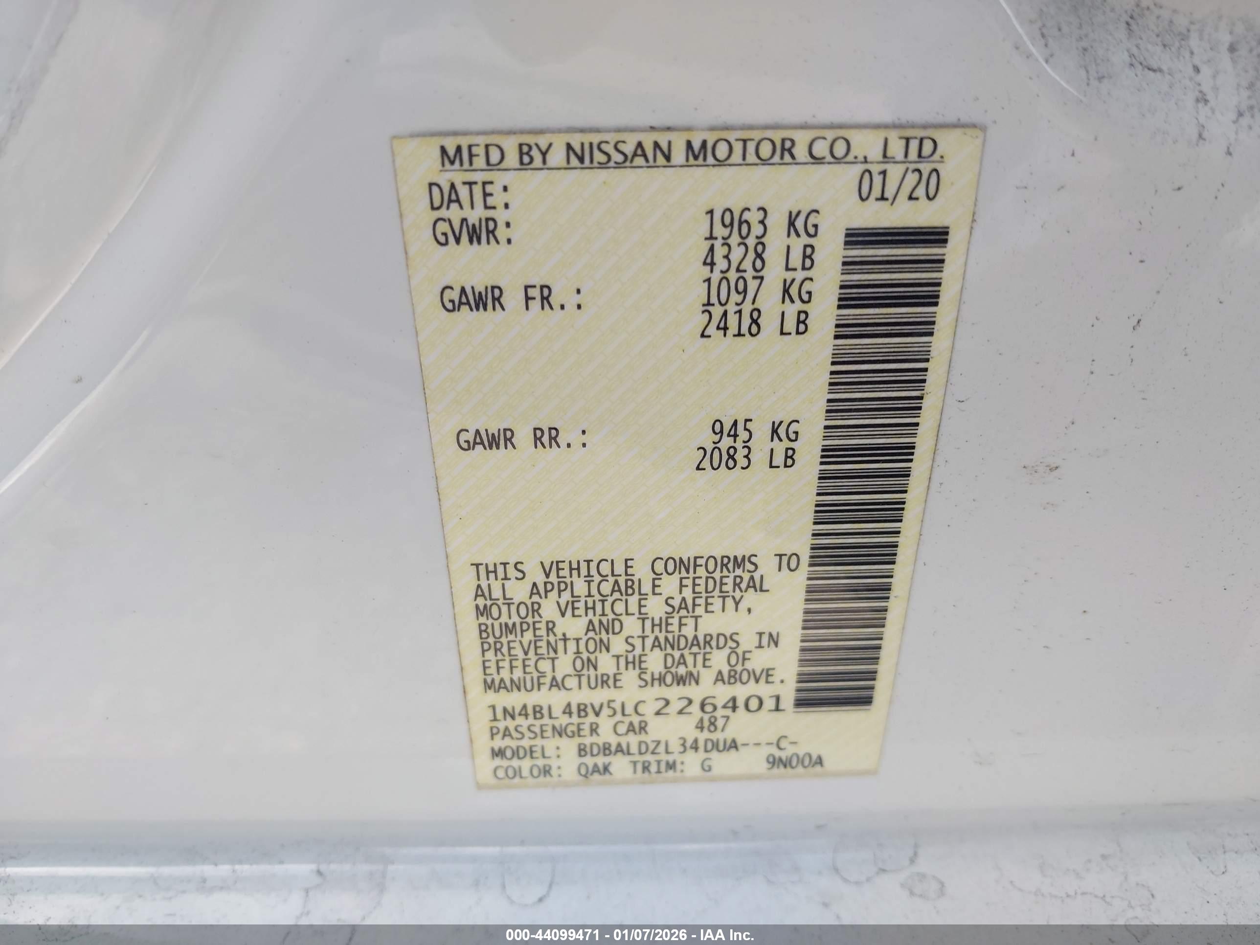 NISSAN ALTIMA image 9